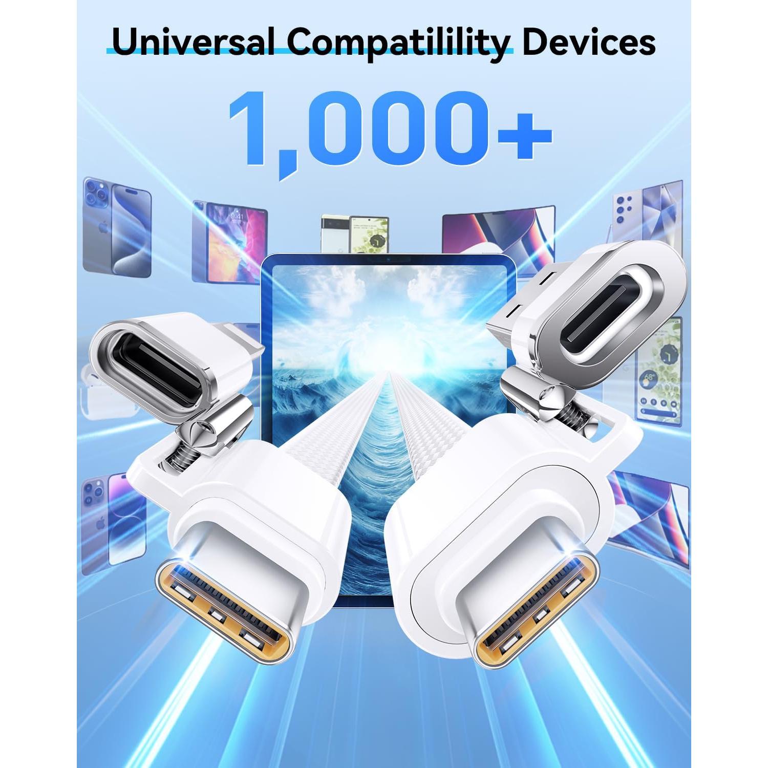 Cable USB C 4-en-1 SHEZI 240W Carga Rápida 1.5m Blanco