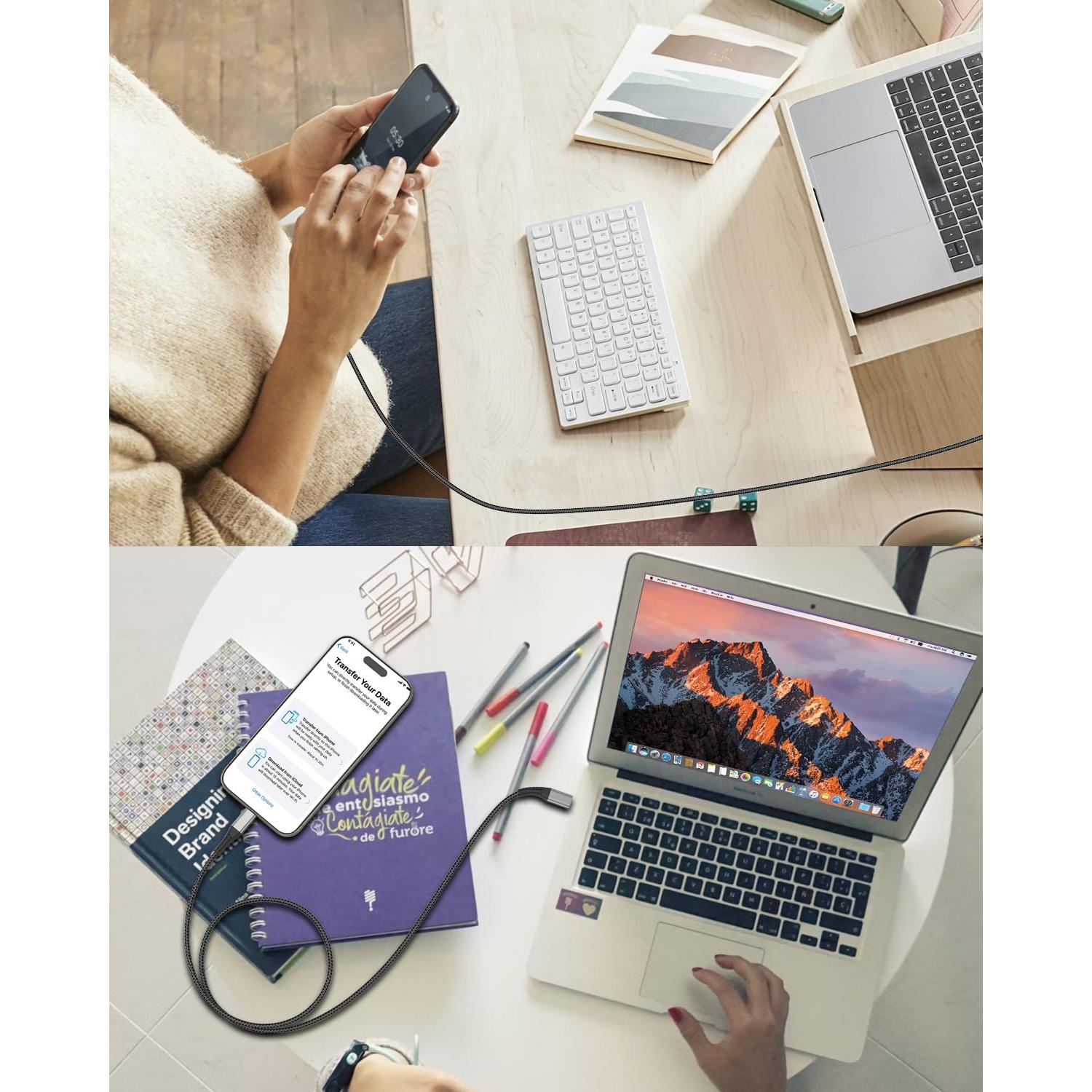 Cable USB C a USB C 3 Pies Umefly 60W Carga Rápida