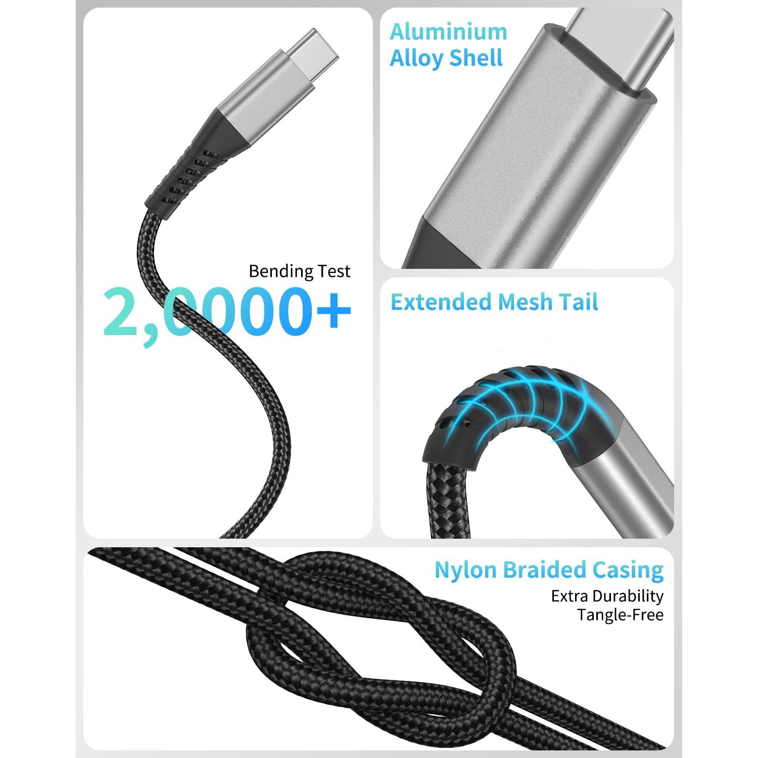 Cable USB C a USB C 3 Pies Umefly 60W Carga Rápida