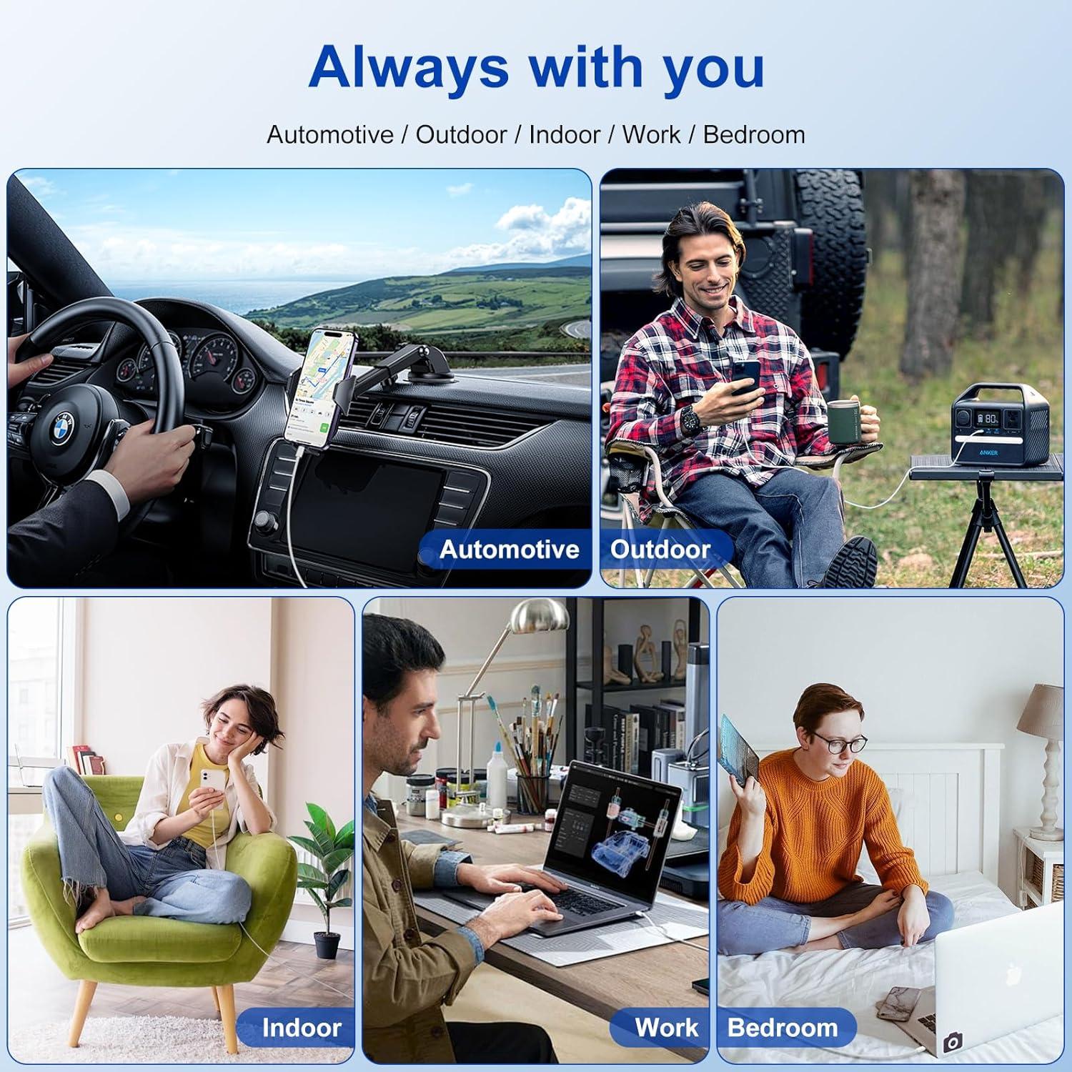 Cable USB C a USB C 6 pies 60W 3-Pack Susnwere