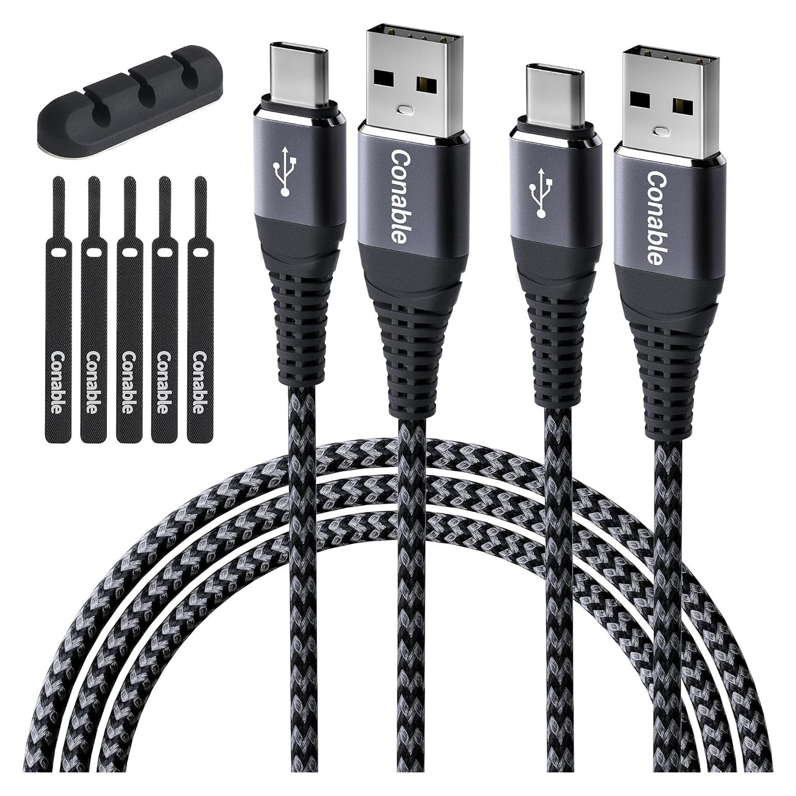 Cable USB C 1.83M Conable 2-Pack Carga Rápida 3A Nylon