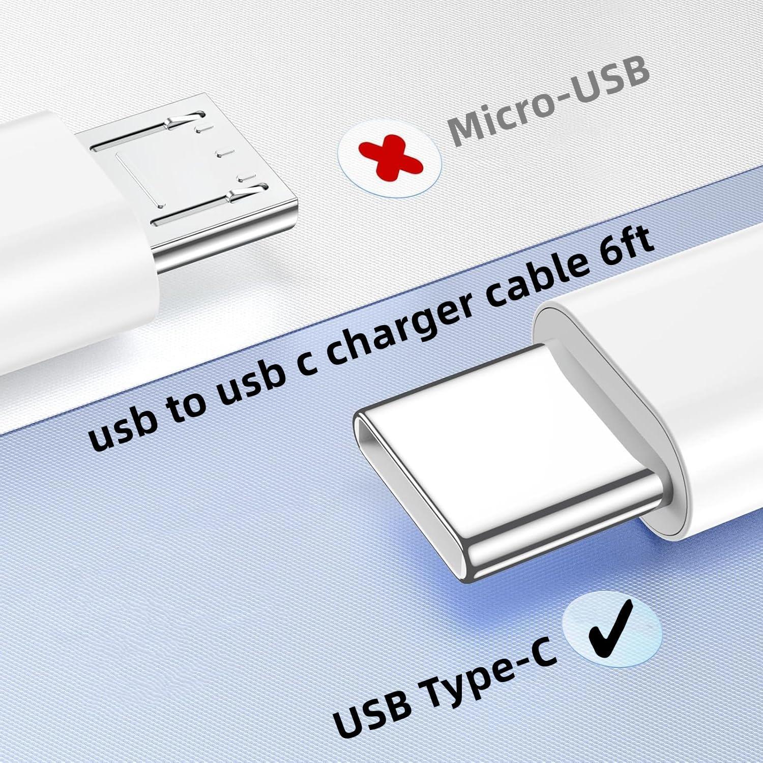 Cable de Carga Rápida USB A a C Cionum 1.83m - Paquete de 2