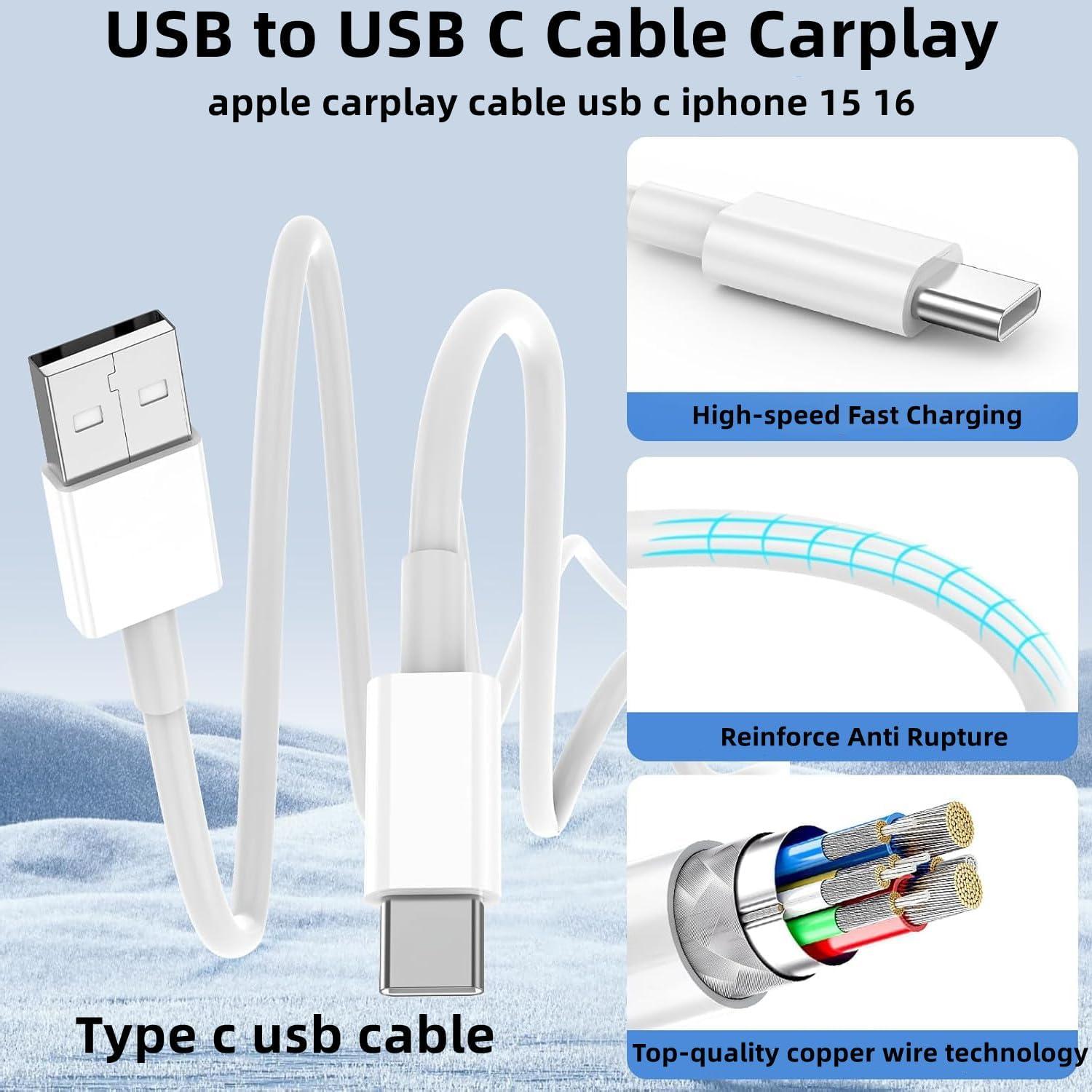 Cable de Carga Rápida USB A a C Cionum 1.83m - Paquete de 2