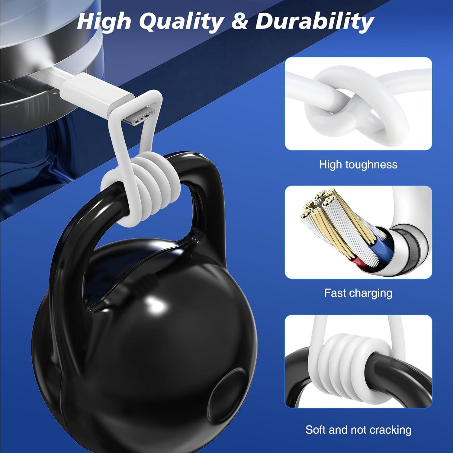 Cable de Carga Rápida USB A a USB C REUTIXUN 2Pack 0.91m