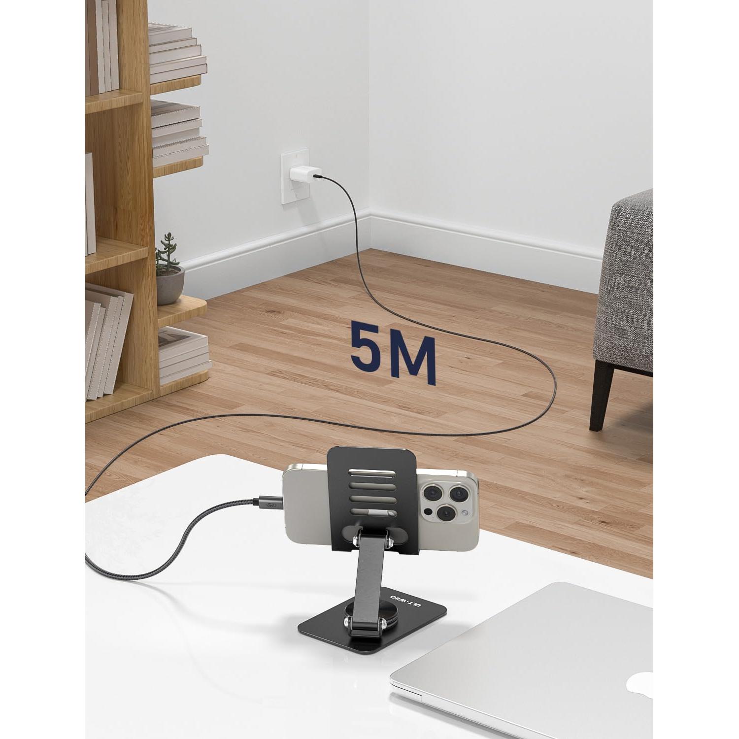 Cable USB C a USB C XAOSUN 5m 240W Carga Rápida PD 3.1