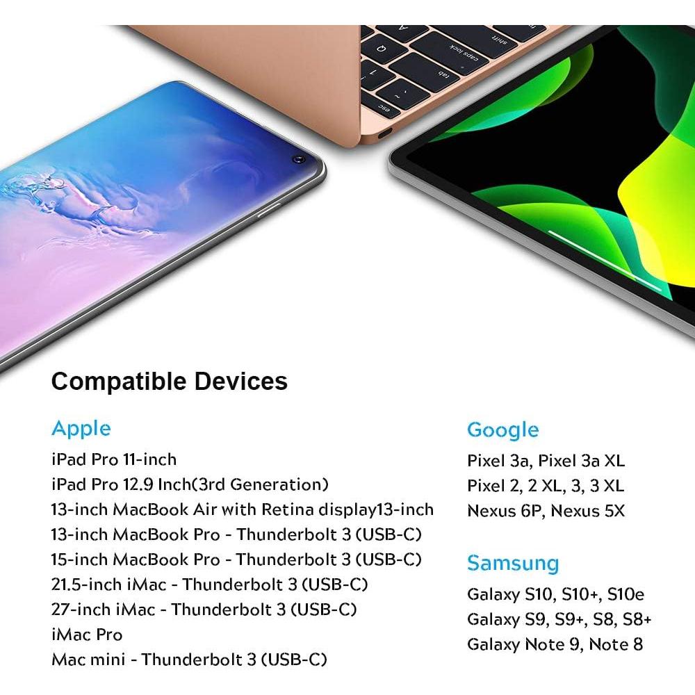 Cable USB C a USB C COOYA 1.83 m Carga Rápida PD 3A