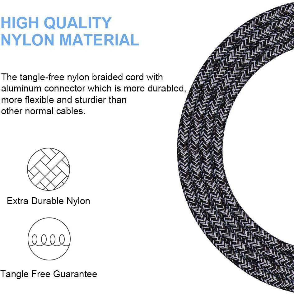 Cargador de Pared USB Tipo C Rápido 2-Pack 6ft para Samsung y Google