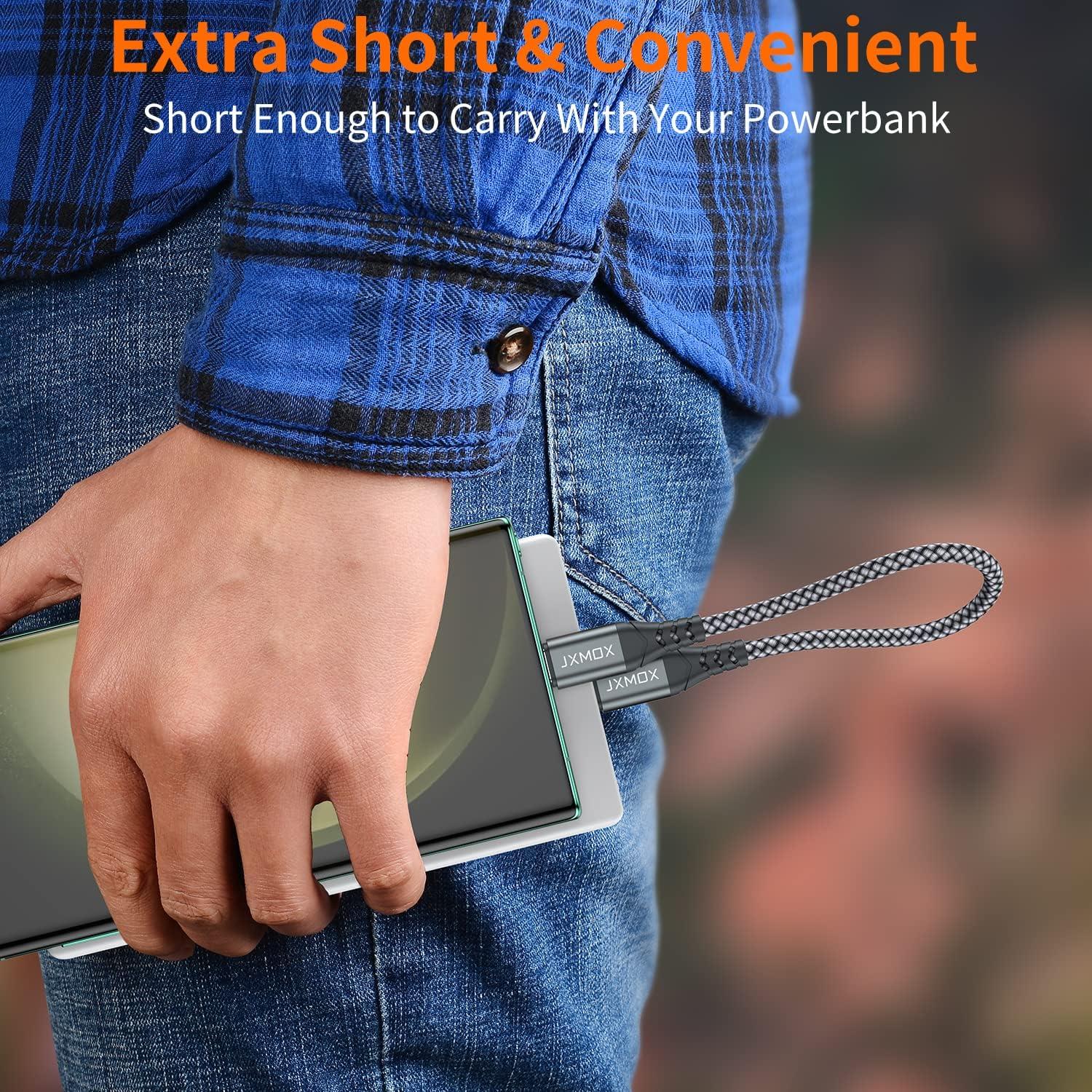 Cable USB C a USB C JXMOX 30.48 cm Carga Rápida 60W