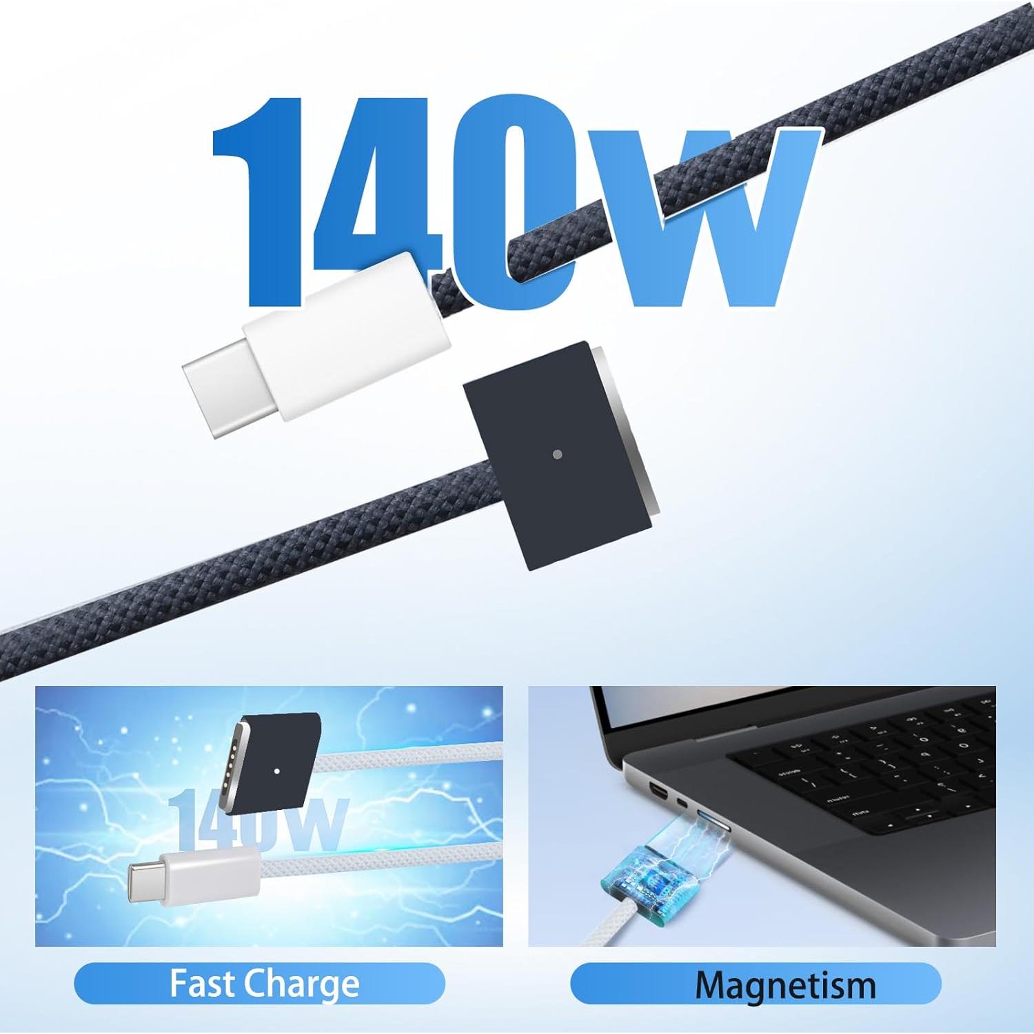 Cable de Alimentación Magnético 140W USB-C iPartsleader 2m