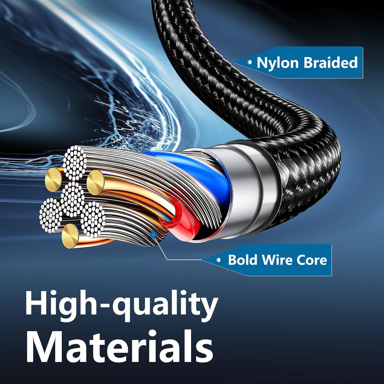 Cable USB C a USB C 60W 2m Longlidie - Carga Rápida Negro