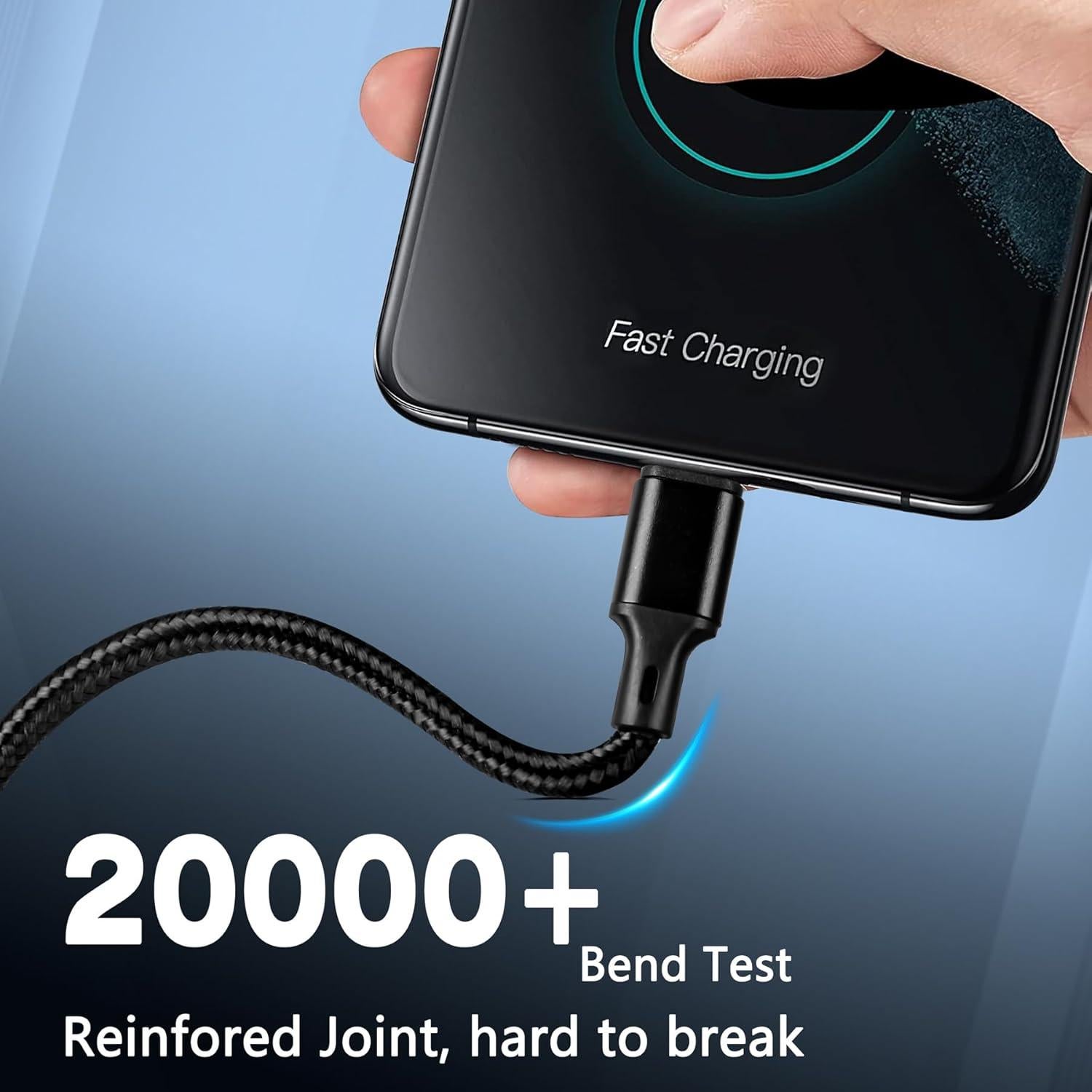 Cable USB C a USB C 60W 2m Longlidie - Carga Rápida Negro