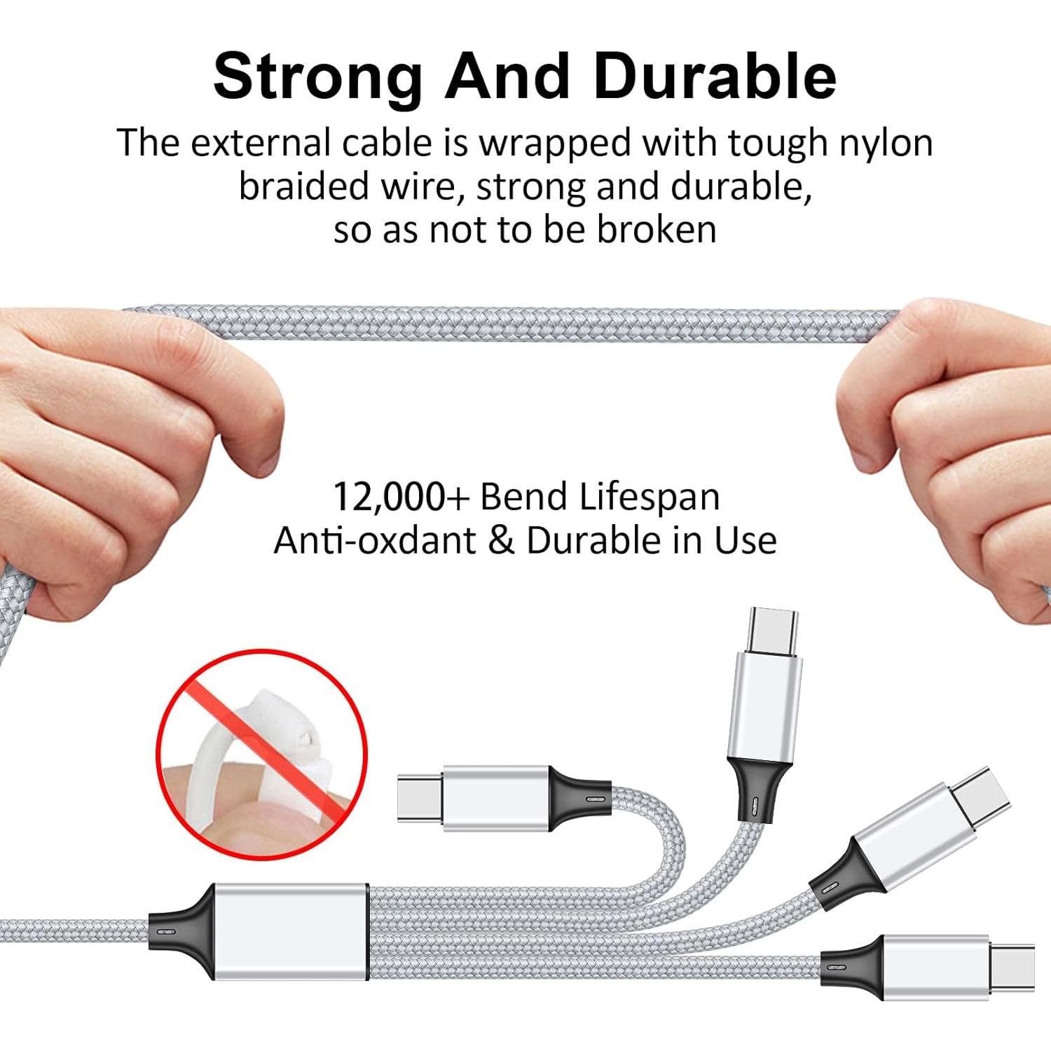 Cable Divisor Multi Carga USB C SVEUC 1.2m 40W 4 en 2