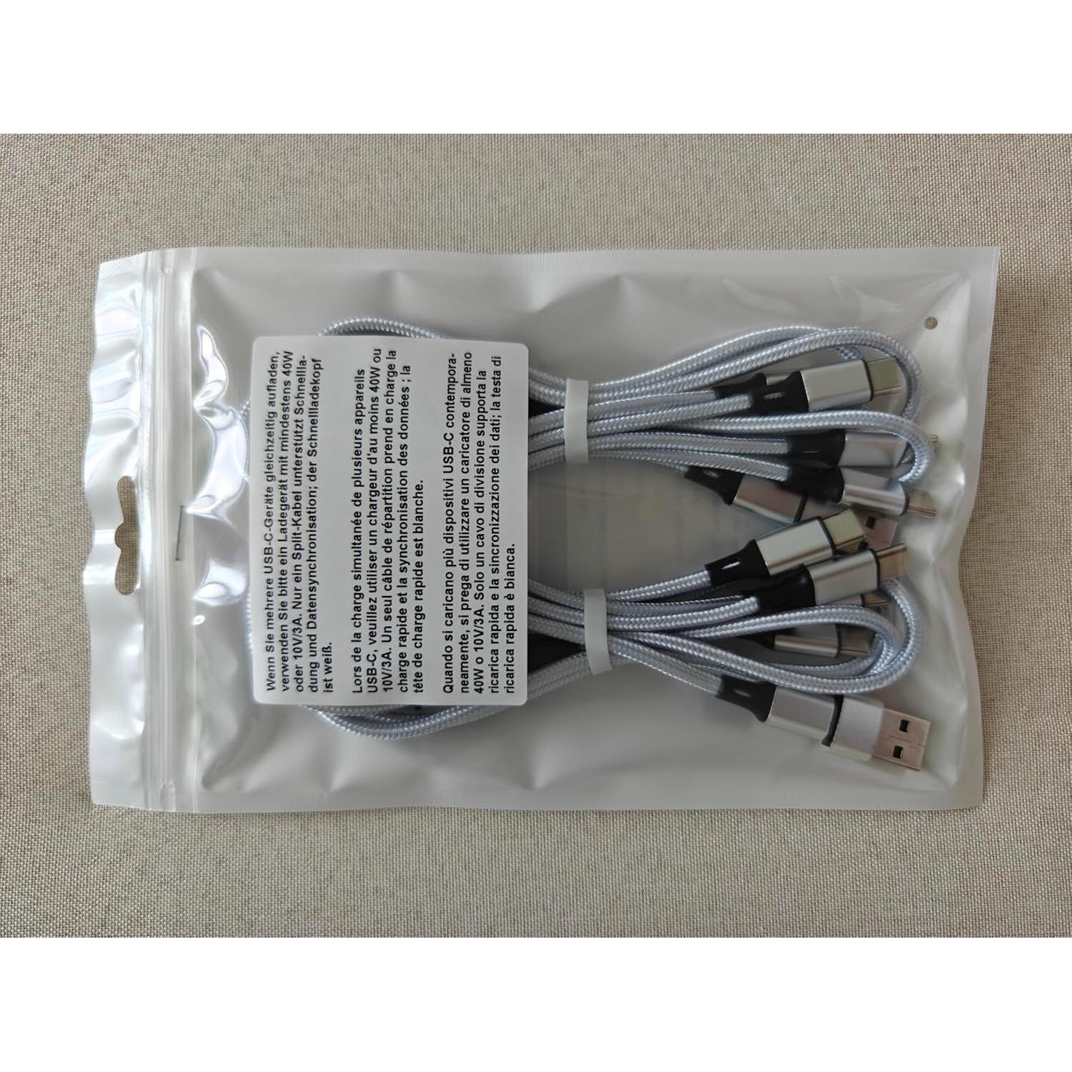 Cable Divisor Multi Carga USB C SVEUC 1.2m 40W 4 en 2