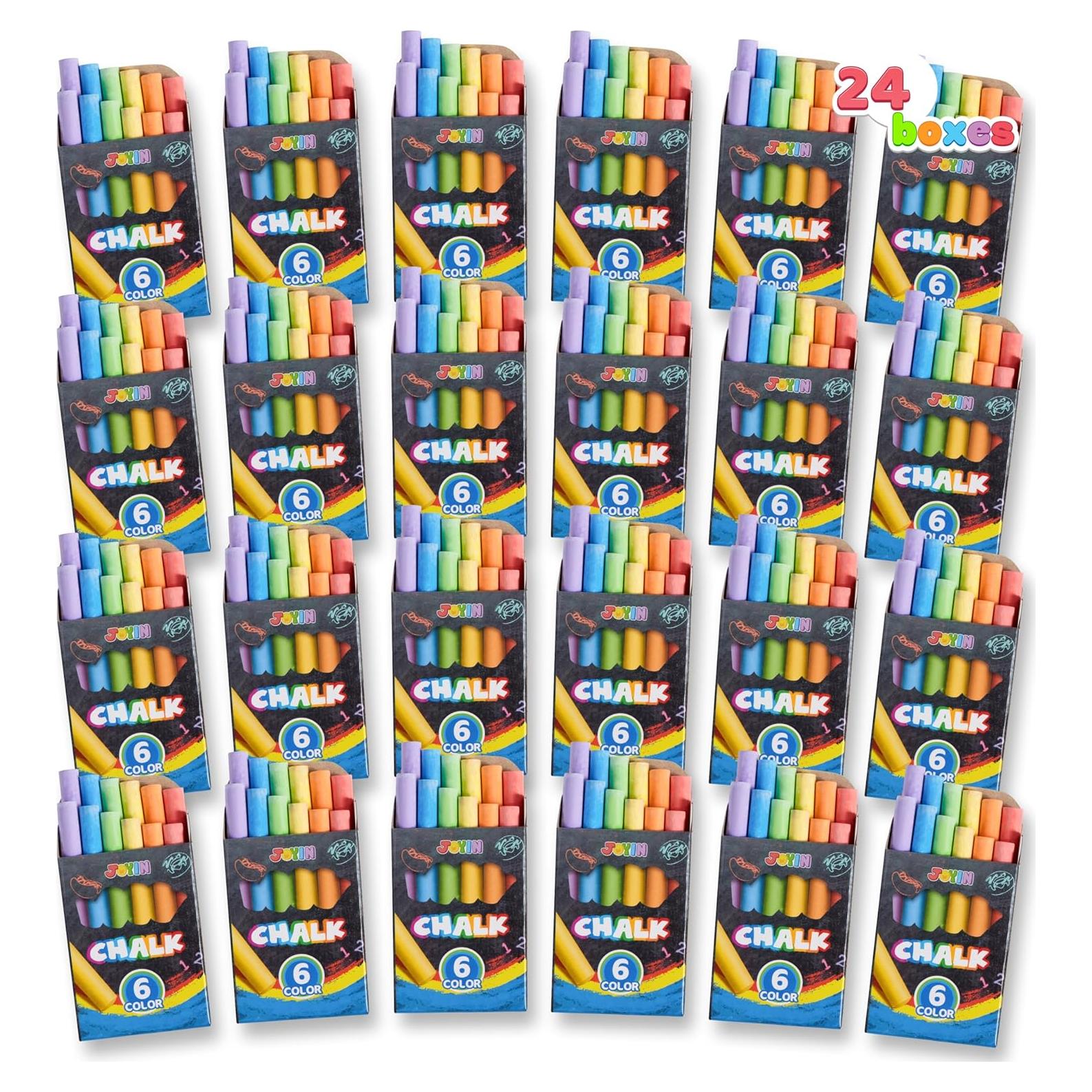 Tizas Mini Coloridas JOYIN 24 Cajas No Tóxicas 288 Piezas