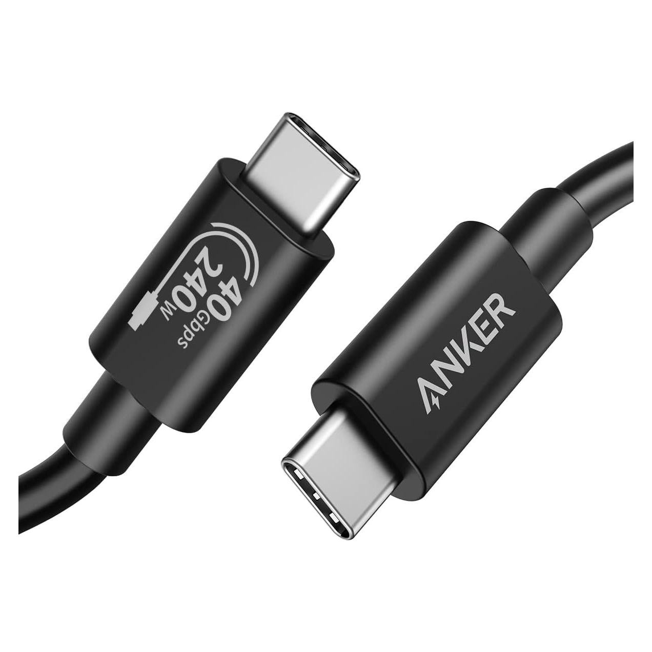 Cable USB C Anker 515 1m 240W 40Gbps Pantalla 8K