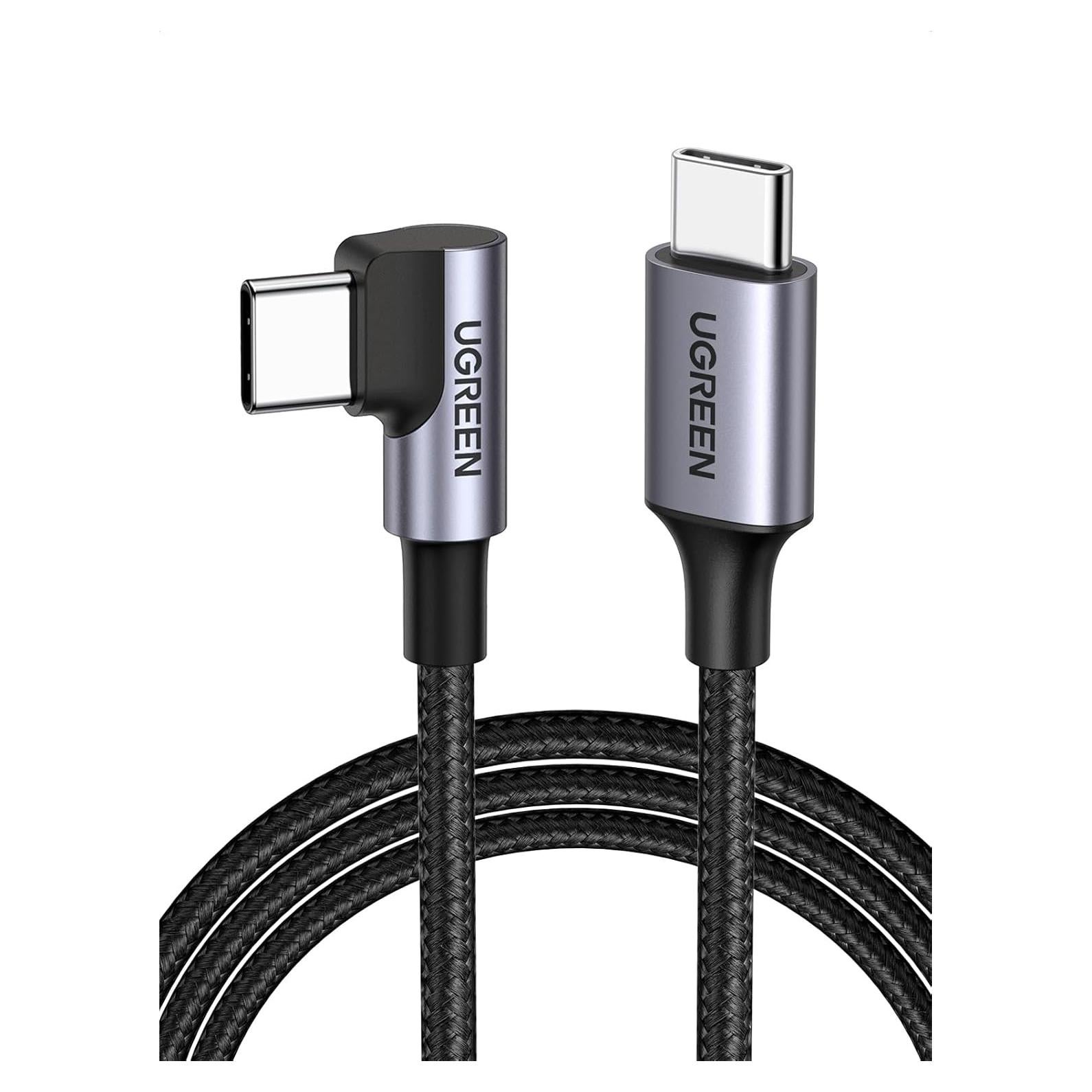 Cable USB C UGREEN 3M 60W Ángulo Recto para iPhone y MacBook