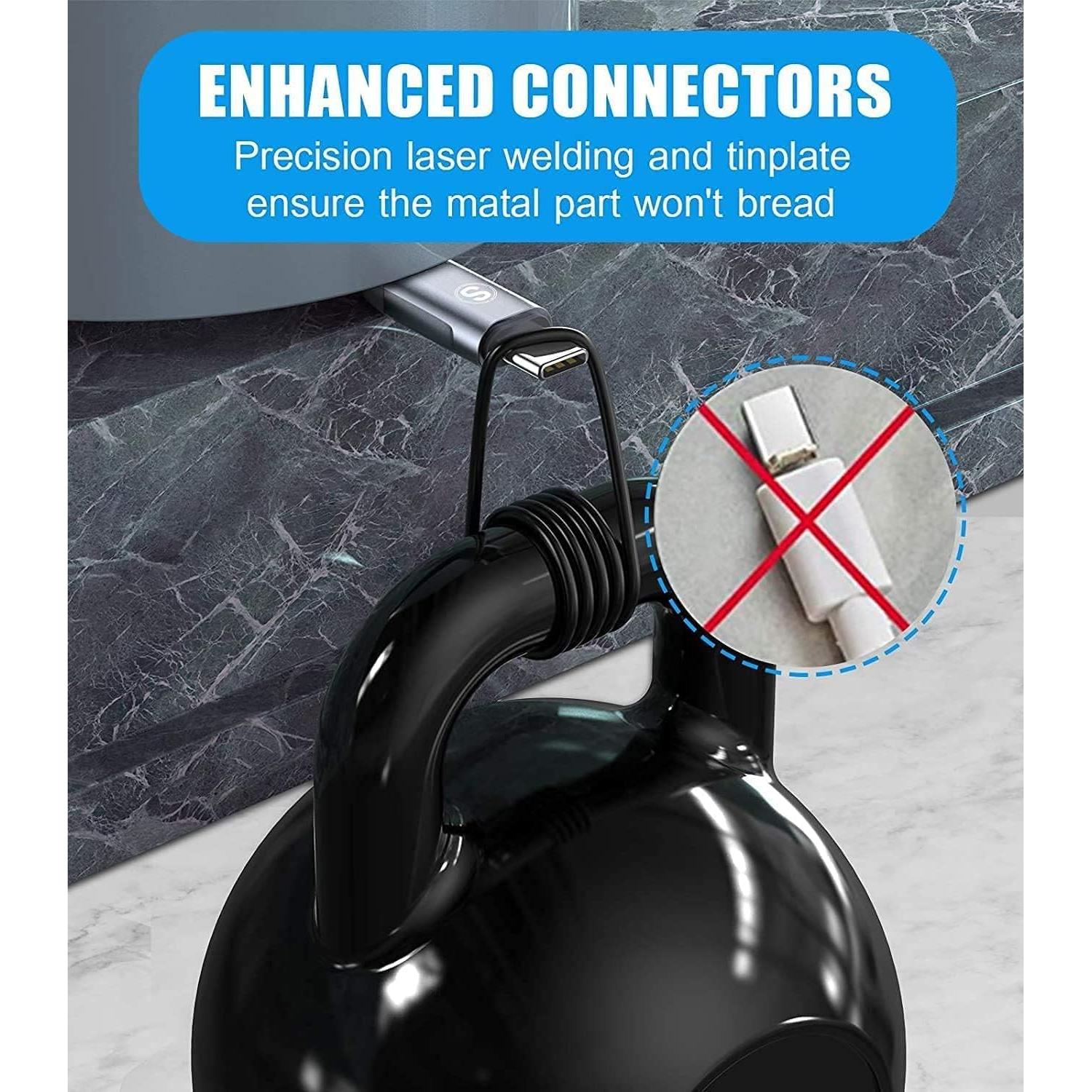 Cable de Carga USB Tipo C Sweguard 2m Trenzado Nylon Gris