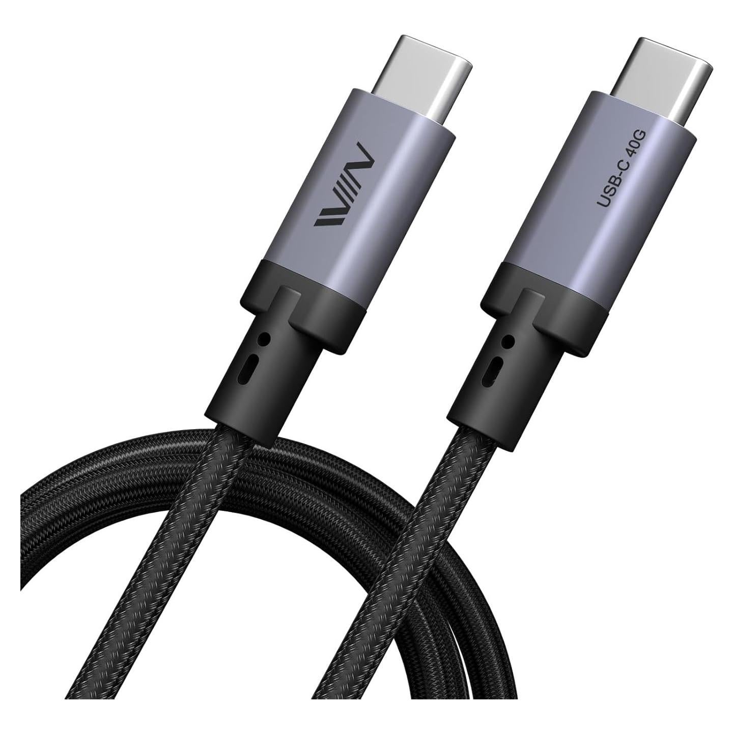 Cable USB C a C 1.5M IVIIN Thunderbolt 4 40Gbps 240W 8K