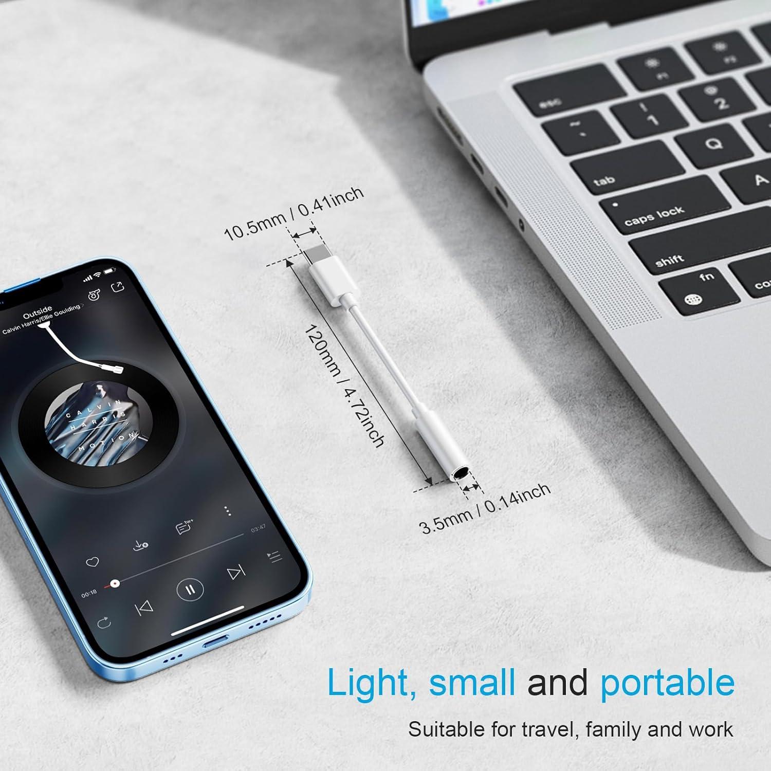 Adaptador USB C a Jack 3.5mm YGKSAA - 4PCS, Compatible con Samsung y Pixel