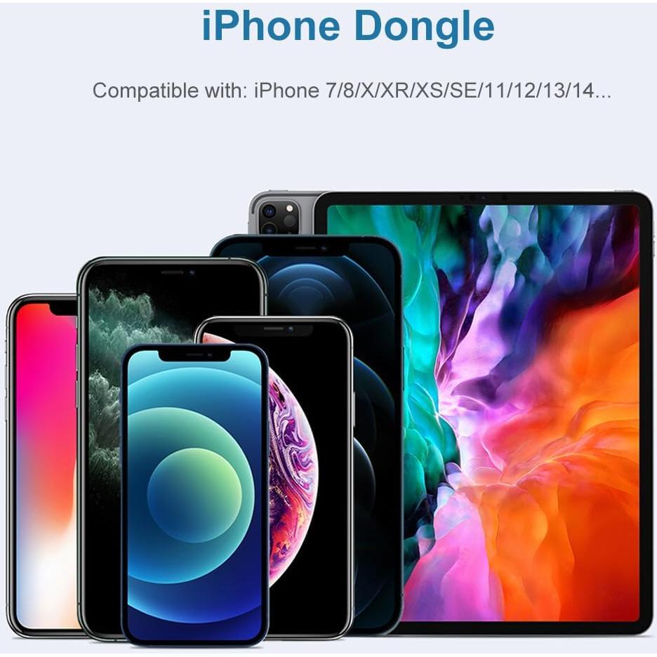 Adaptador de Micrófono y Auriculares 3.5mm Sanjyut para iPhone