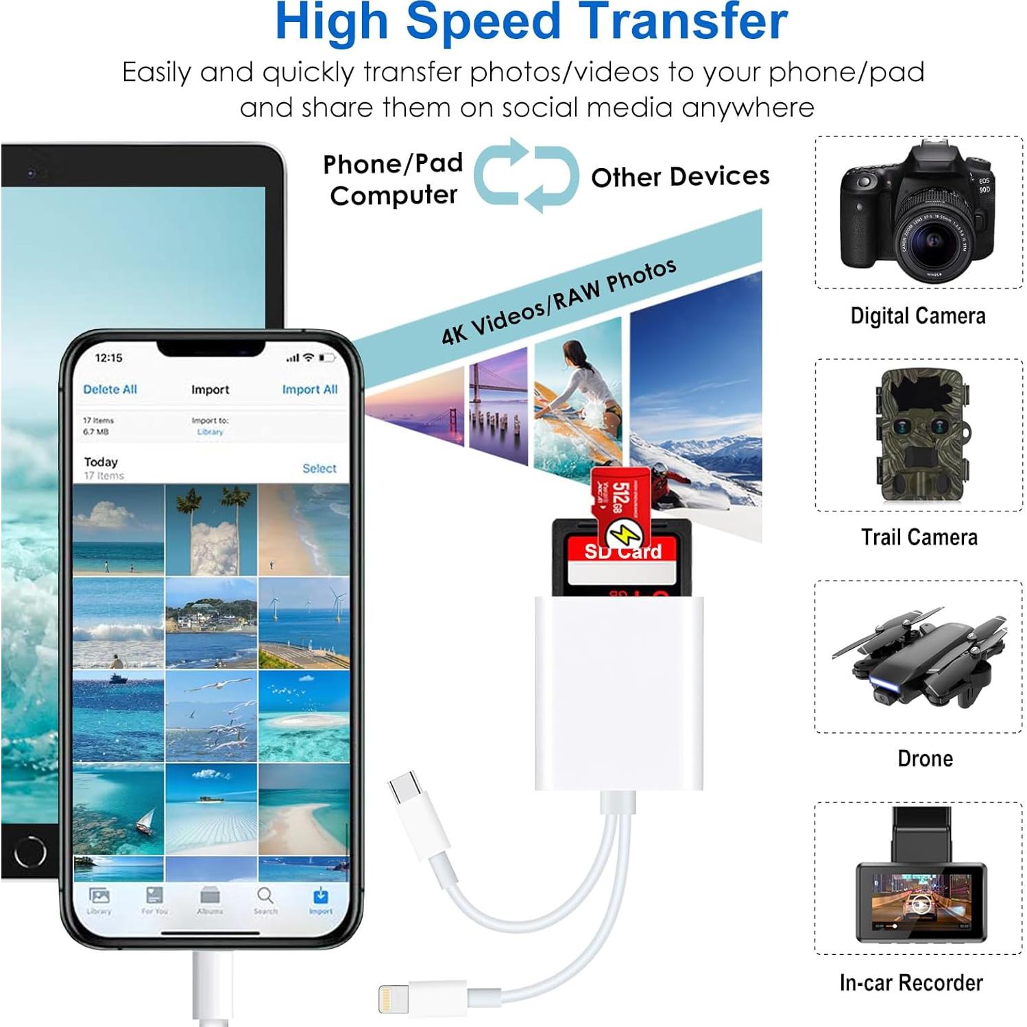 Lector de Tarjetas SD y Micro SD Hoenkeips HW-MCR-2IN2