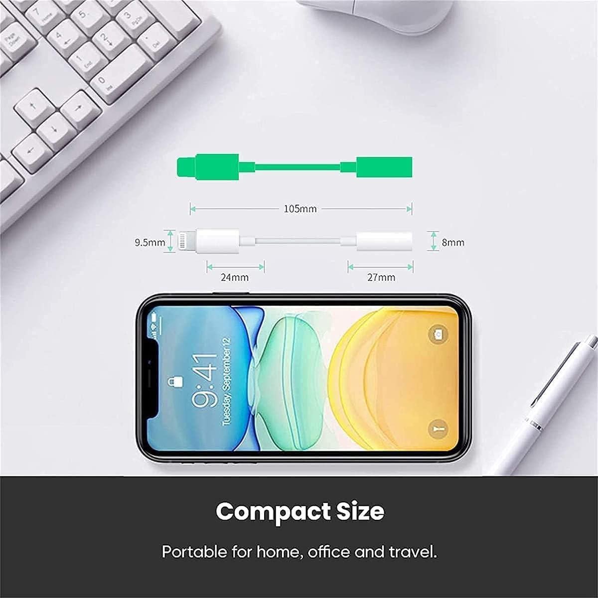 Adaptador de Auriculares 3.5 mm a Lightning MFi - Paquete de 2