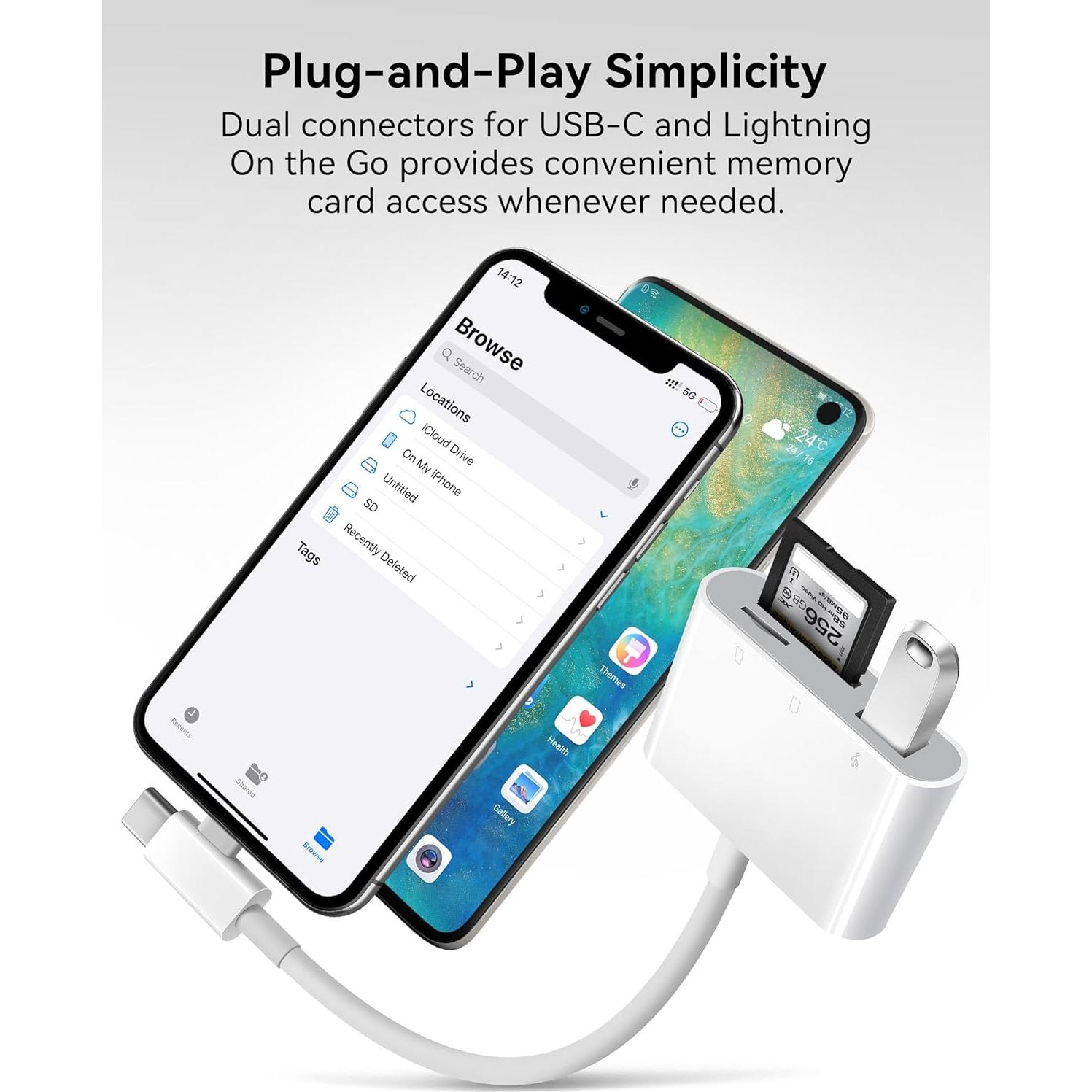 Lector de Tarjetas SD OPxjzws Dual USB-C y Lightning 32g