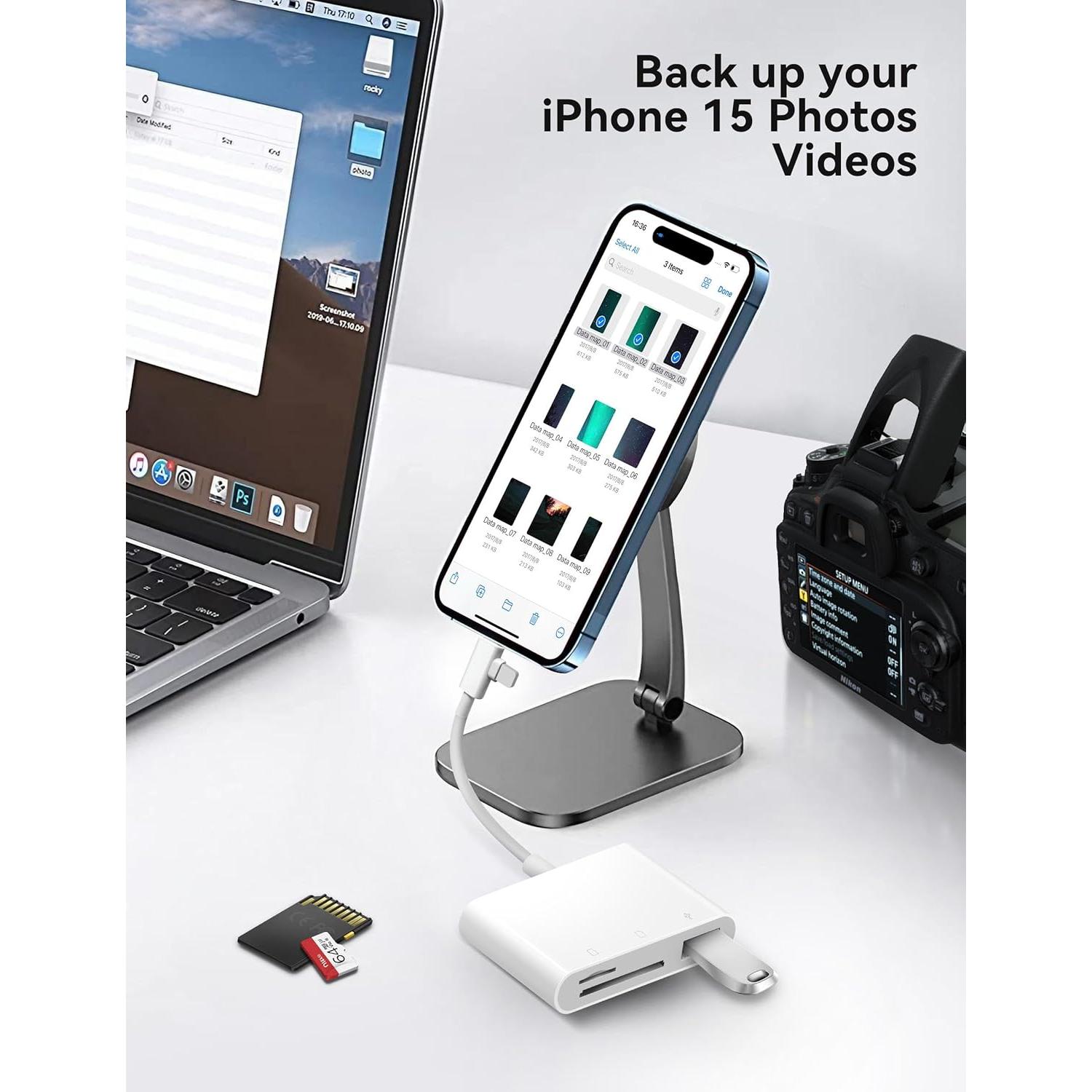 Lector de Tarjetas SD OPxjzws Dual USB-C y Lightning 32g