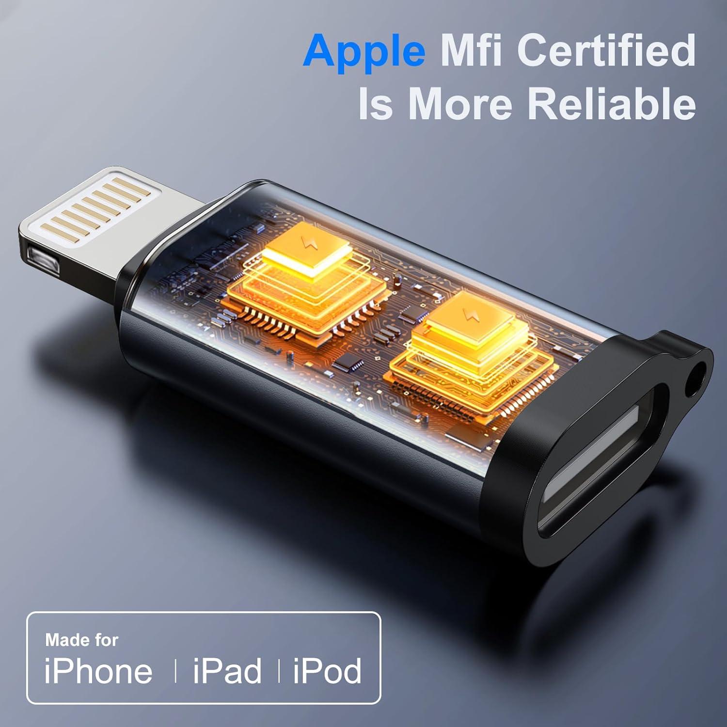 Adaptador USB C a Lightning Kabonex 36W Carga Rápida - 2 Paquetes