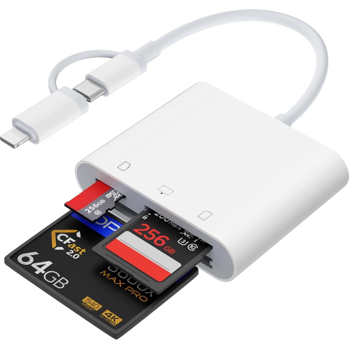 Lector de tarjetas SD USB C y Lightning Aplimln 3 en 1