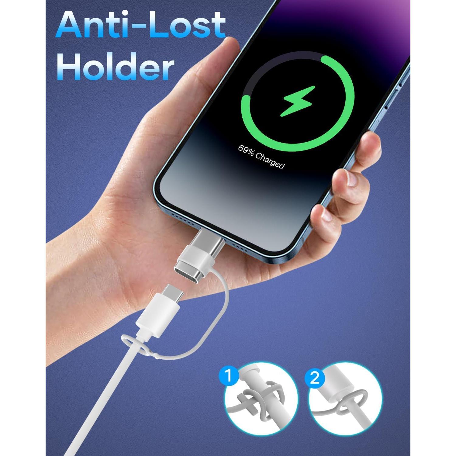 Adaptador USB C a Lightning SHENZHEN TTGK 2 Paquete Plata