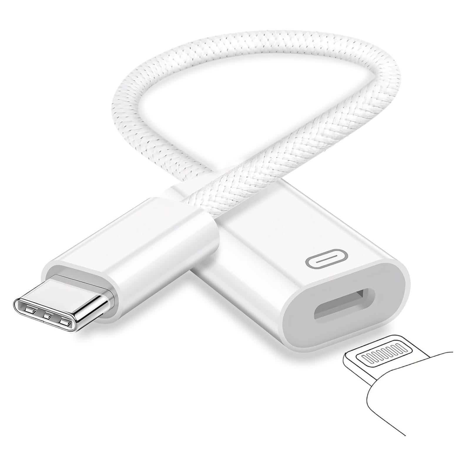 Adaptador USB C a Lightning GetsISKON - Audio y Carga Rápida