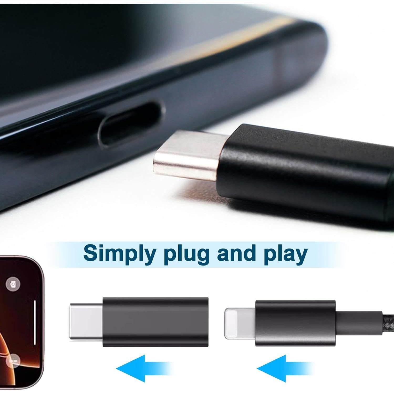 Adaptador Lightning a USB C BlingKingdom para iPhone 15/16