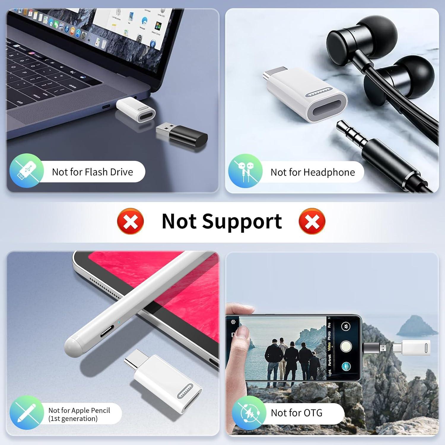 Adaptador Lightning a USB C TiMOVO - Carga Rápida 35W - 2 Pcs