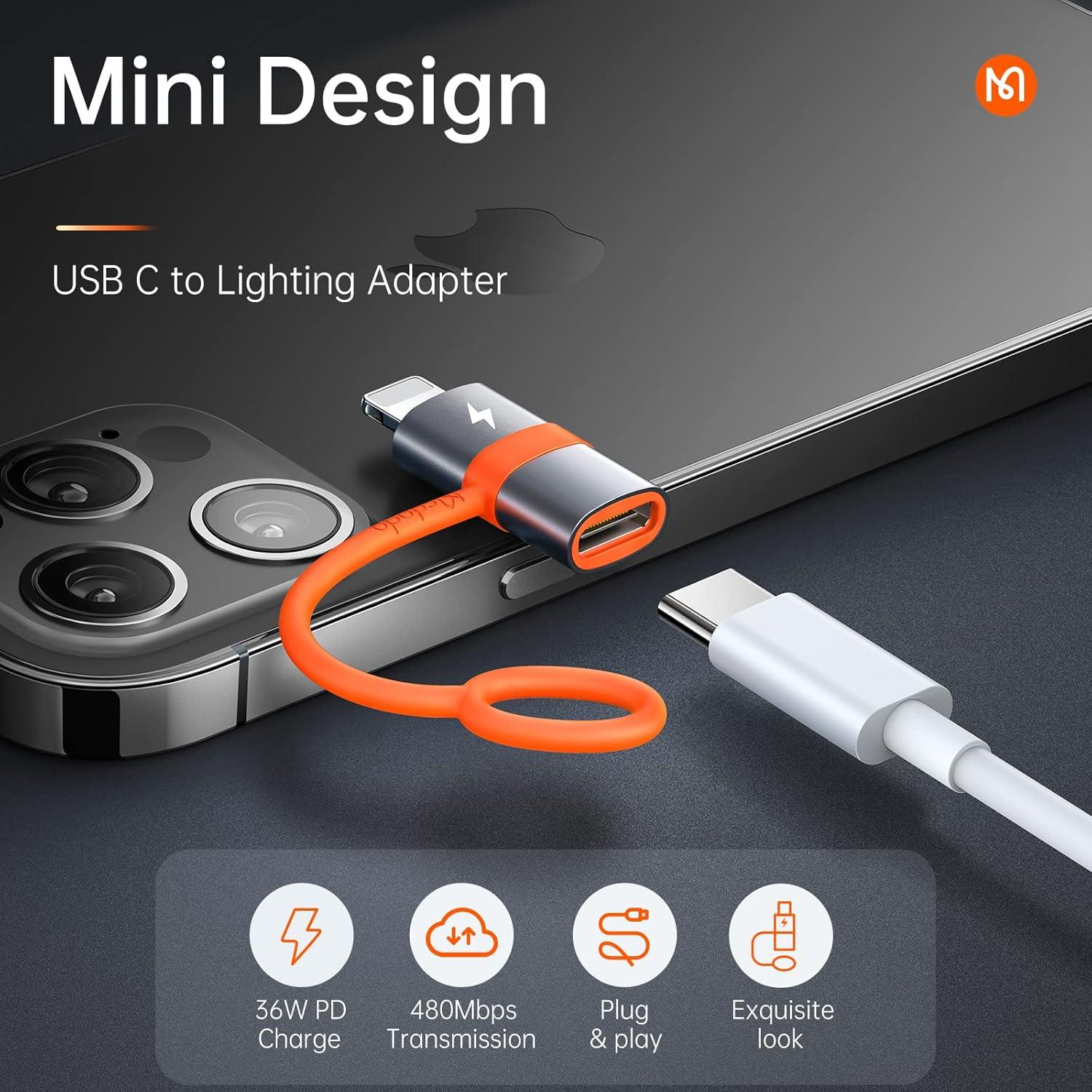 Adaptador McDodo USB C a Lightning 36W Carga Rápida