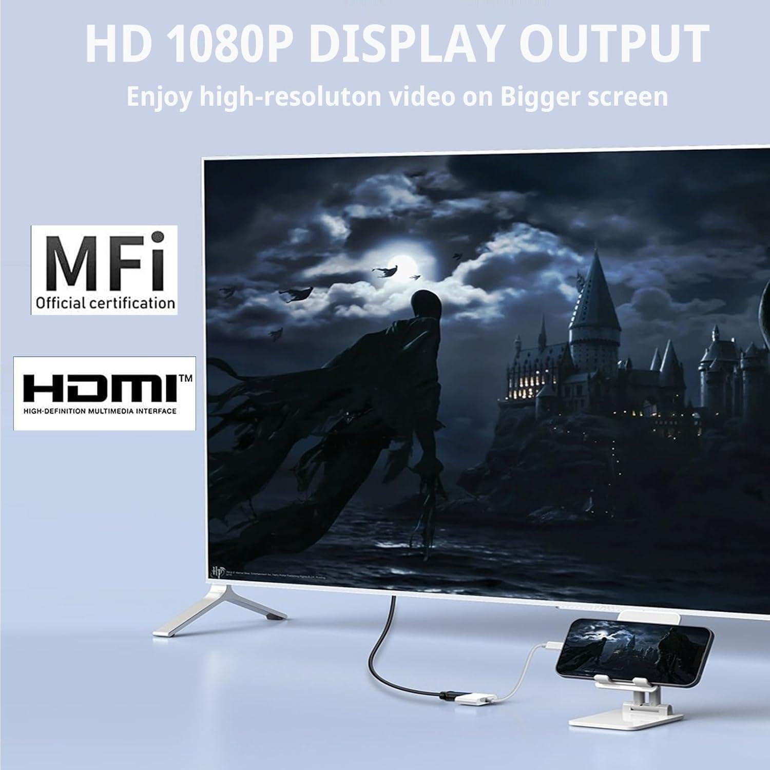 Adaptador Lightning a HDMI Untvie 1080P Compatible iOS