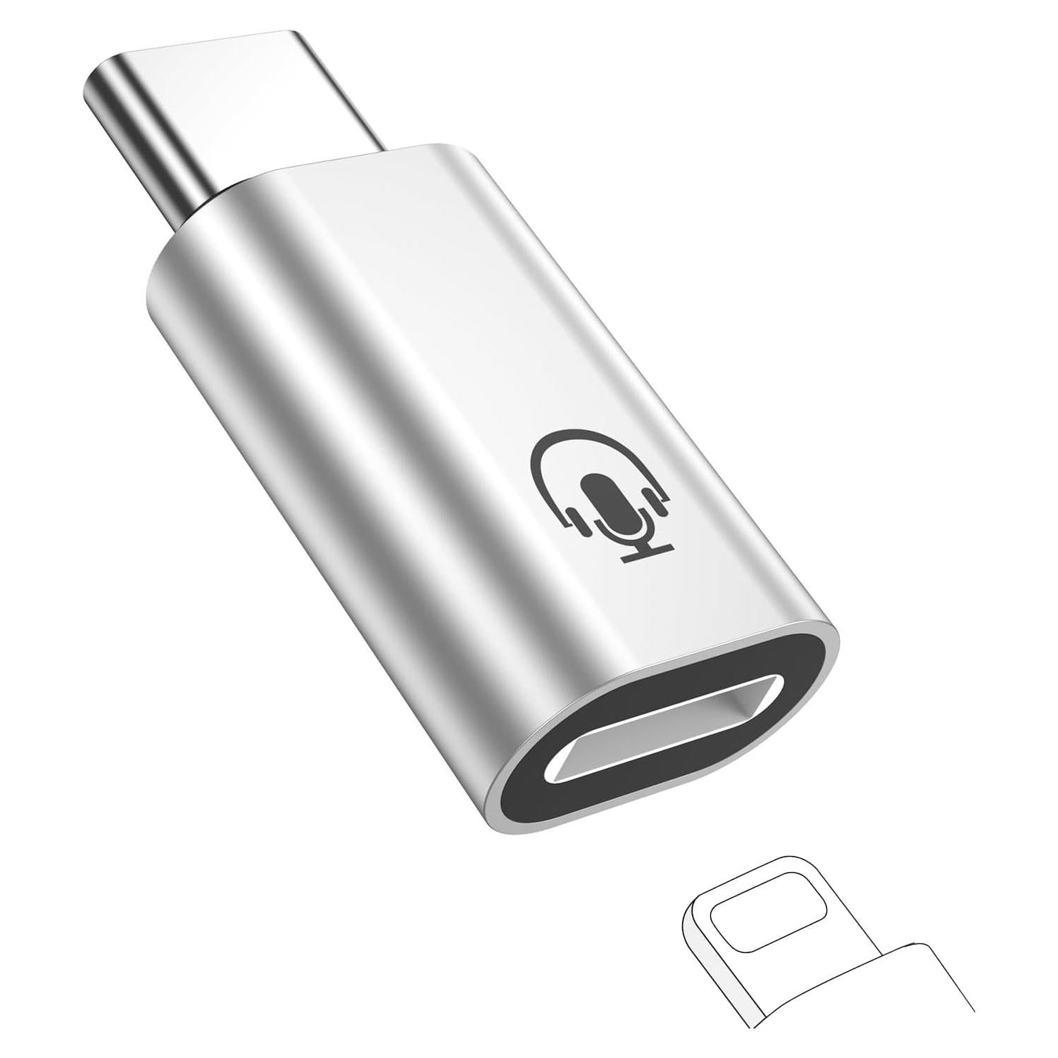 Adaptador de Audio USB C a iPhone Fidioto Plata - Solo Audio