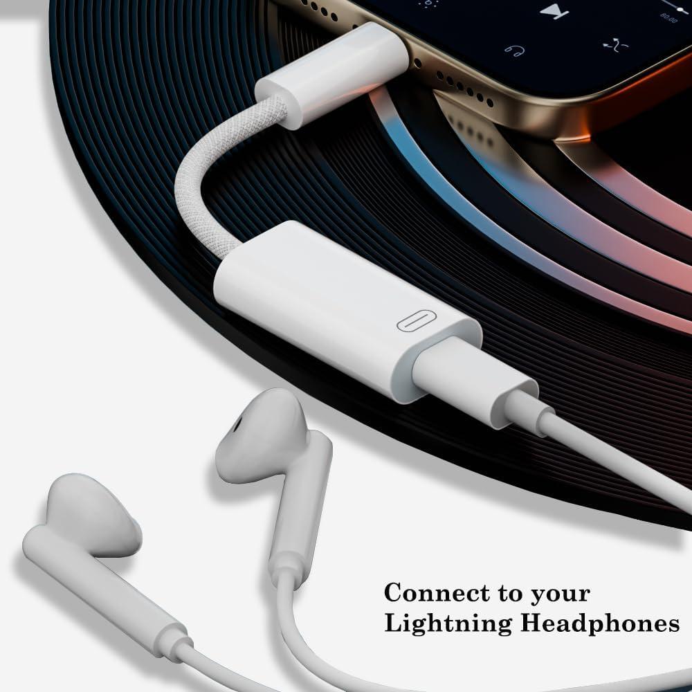 Adaptador AuviPal 3-en-1 USB C a Lightning - Carga, Datos y Audio