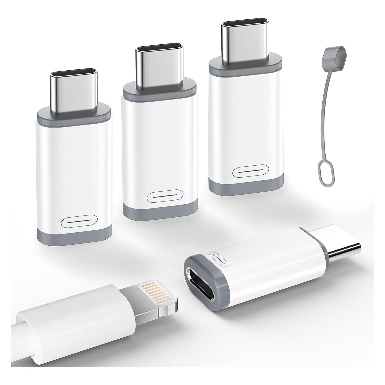 Adaptador Lightning a USB-C Nice Buddy - Carga Rápida 4 Piezas
