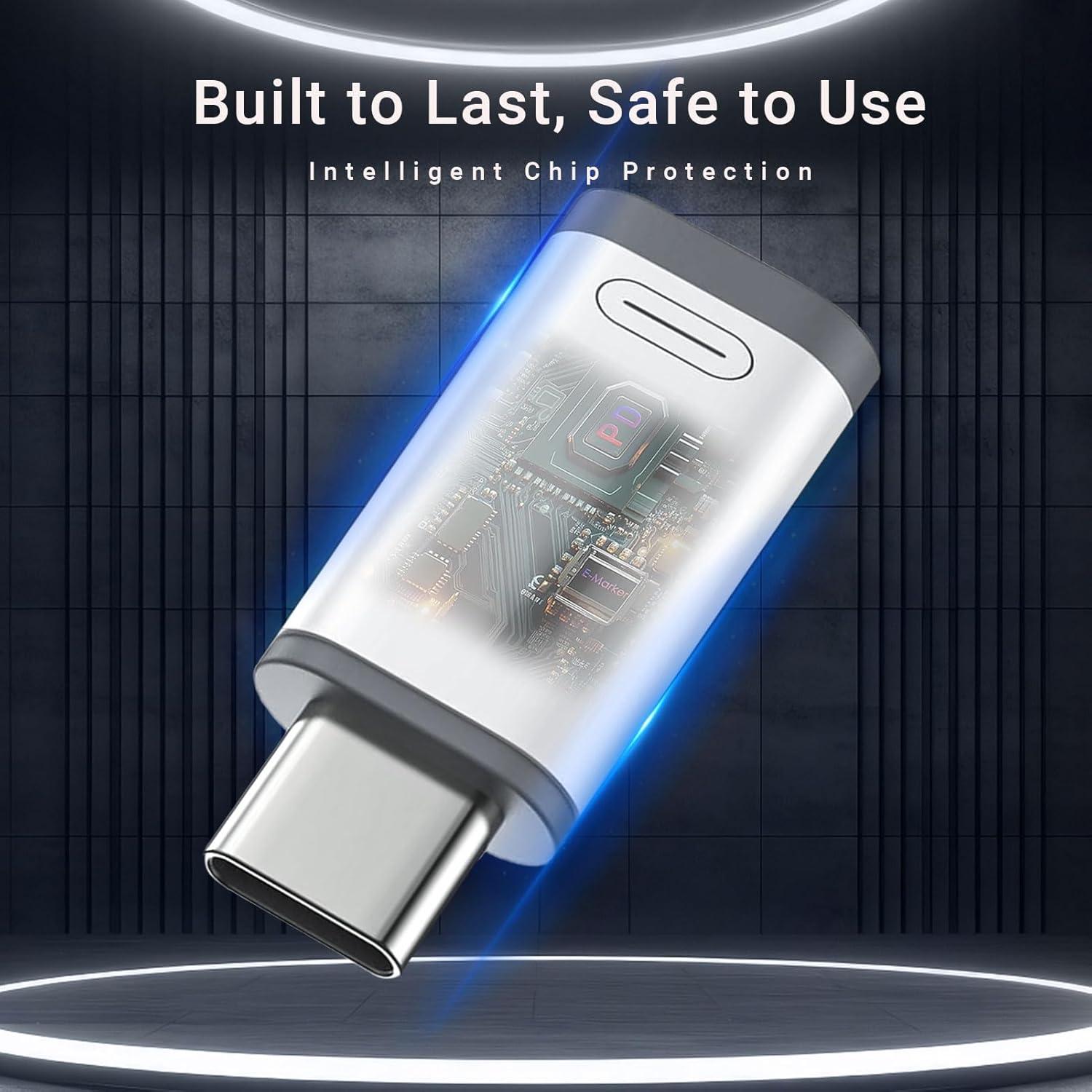 Adaptador Lightning a USB-C Nice Buddy - Carga Rápida 4 Piezas