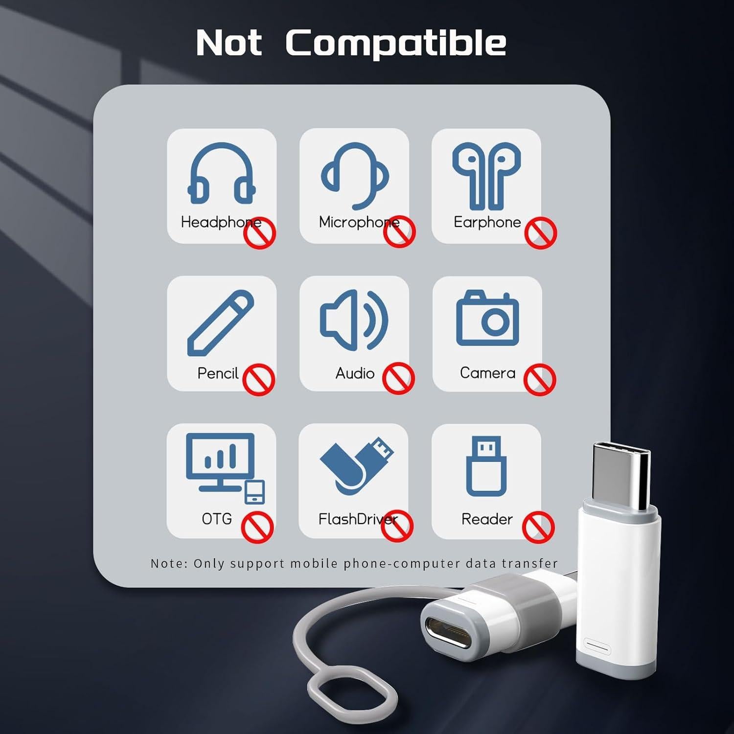 Adaptador Lightning a USB-C Nice Buddy - Carga Rápida 4 Piezas