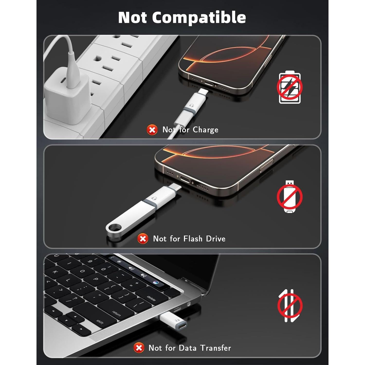 Adaptador de Lightning a USB-C MoKo para Auriculares Blanco