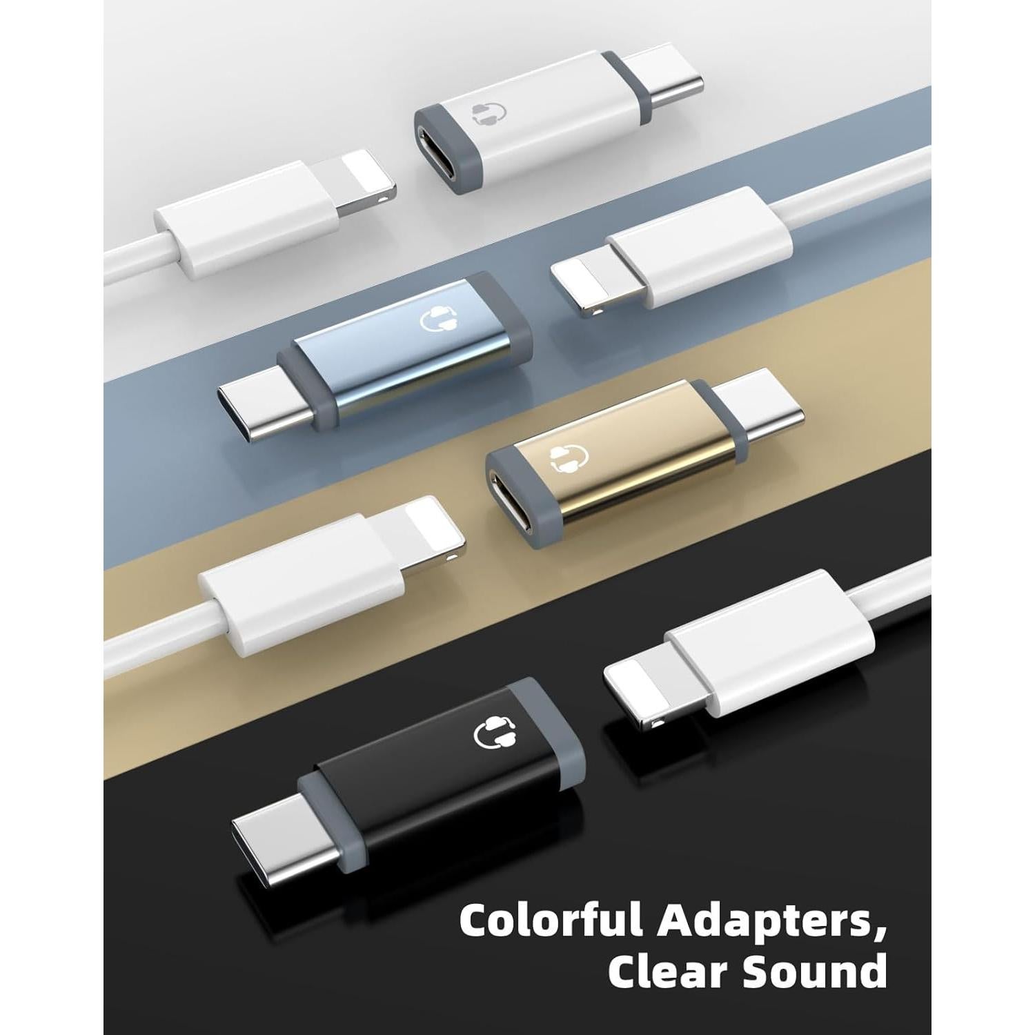 Adaptador de Lightning a USB-C MoKo para Auriculares Blanco