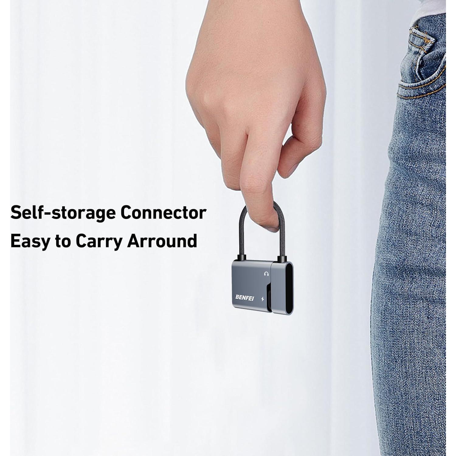 Adaptador USB C a Jack 3.5mm BENFEI con Carga Rápida 60W