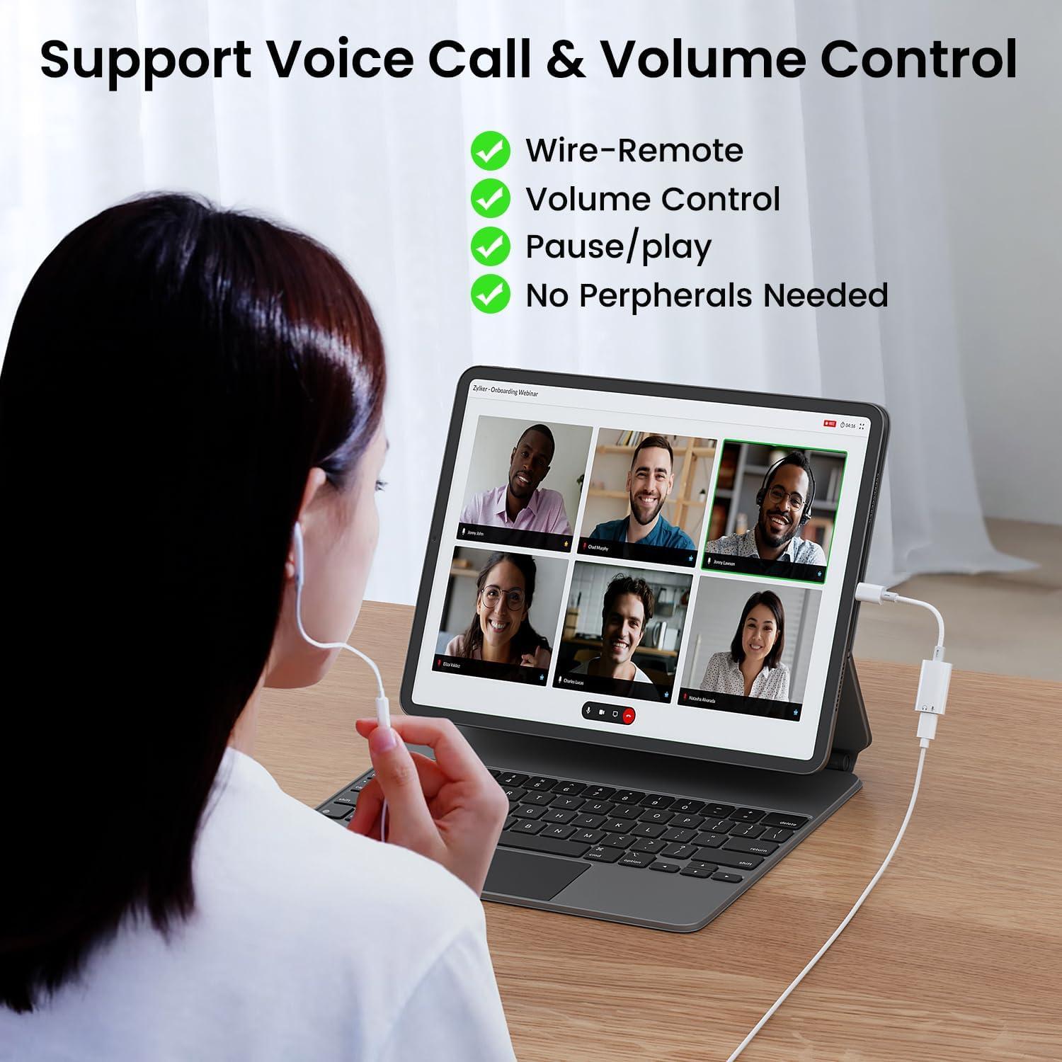 Adaptador de Audio USB-C a Lightning Mxcudu - Compatible iPhone 16/15