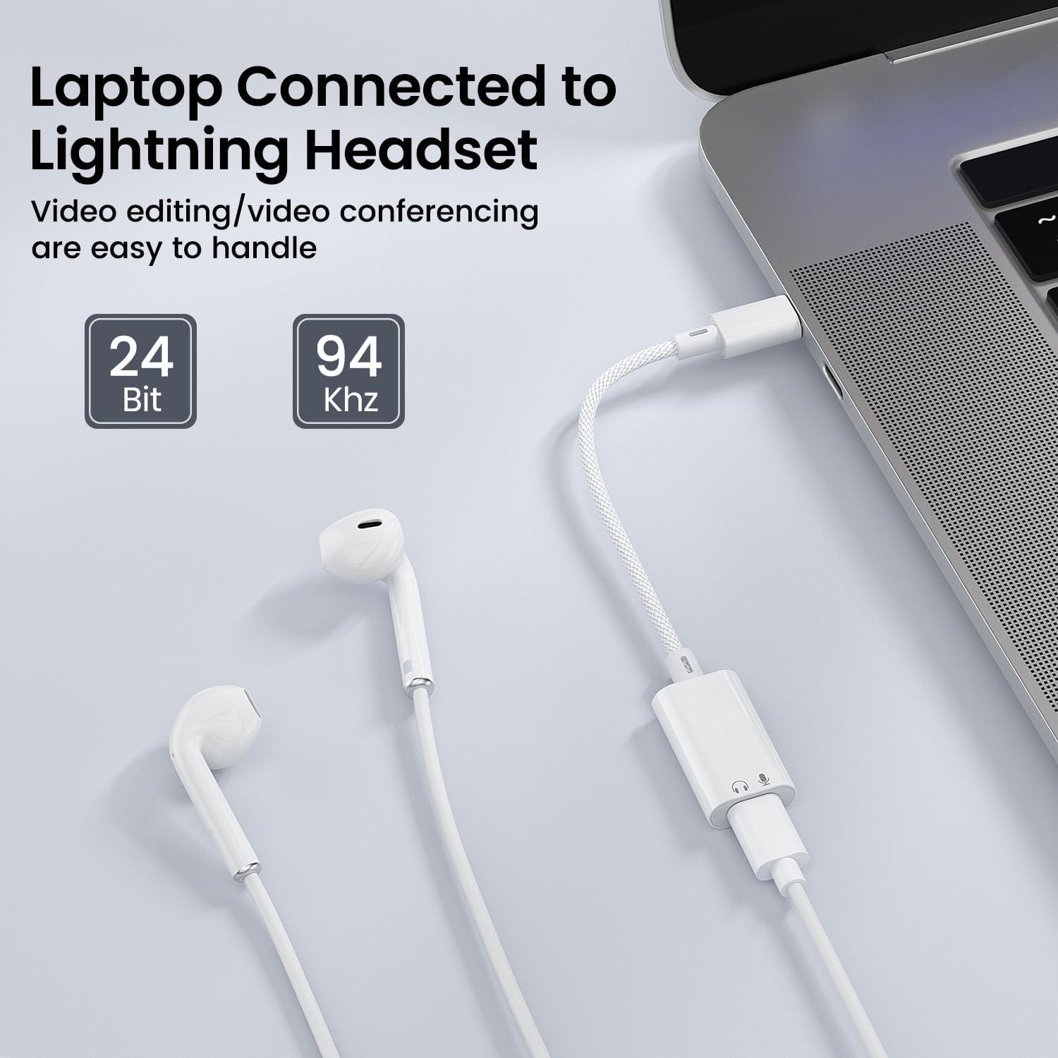 Adaptador de Audio USB-C a Lightning Mxcudu - Compatible iPhone 16/15