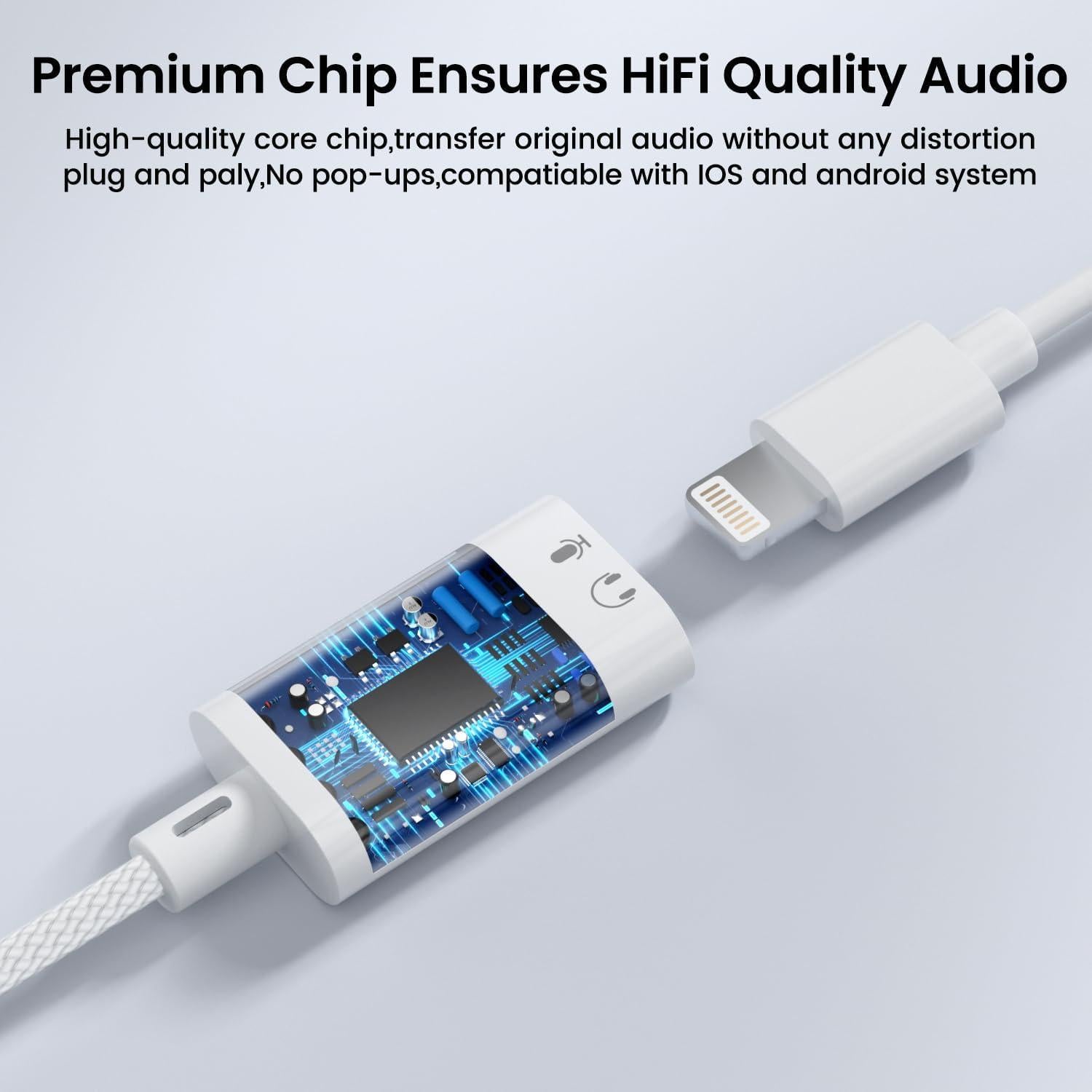 Adaptador de Audio USB-C a Lightning Mxcudu - Compatible iPhone 16/15