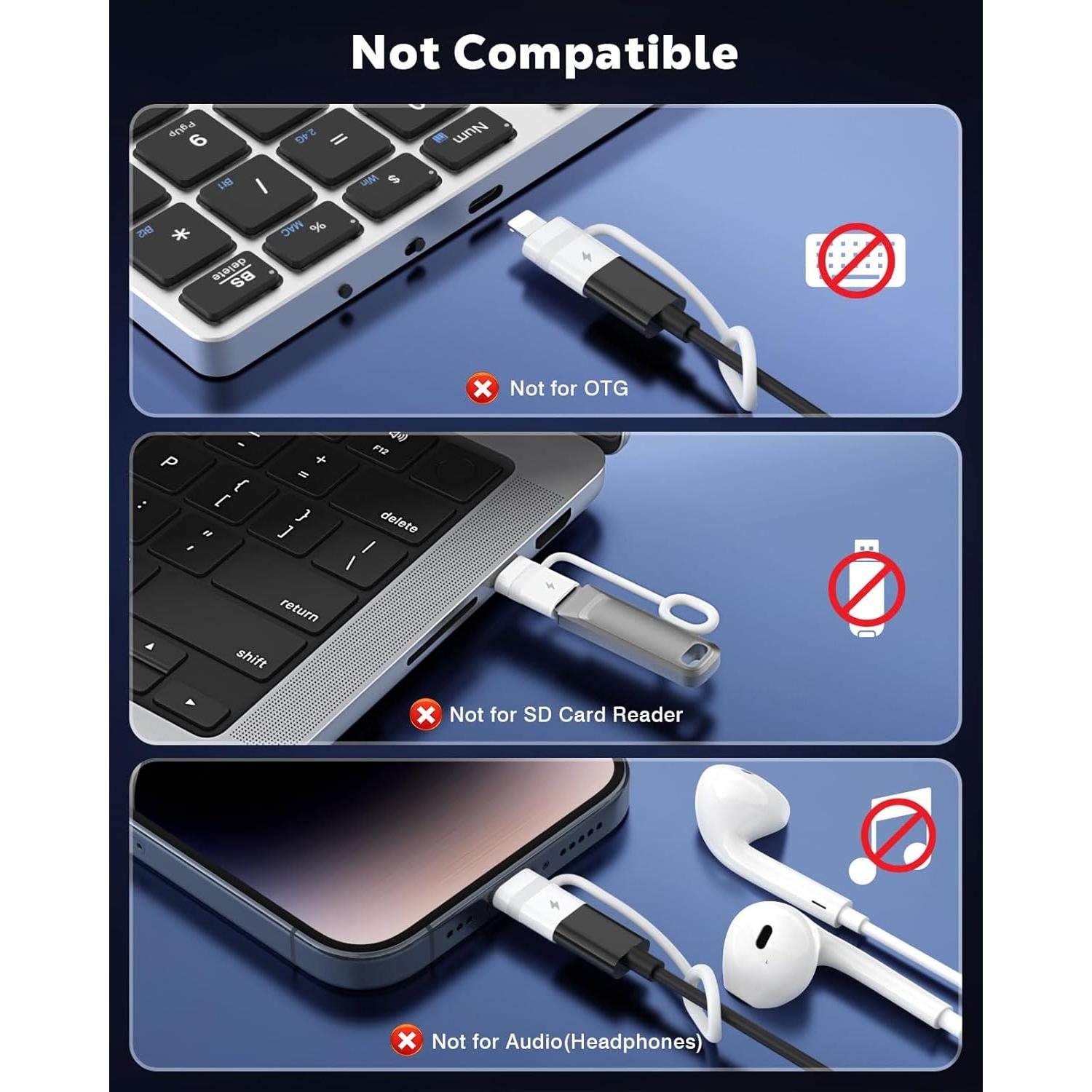 Adaptador MoKo USB C a Lightning 36W para iPhone y iPad