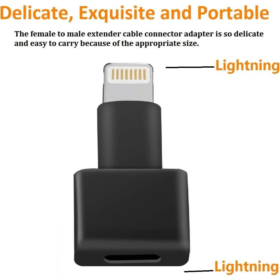 Adaptador Extensor Lightning DESOFICON 2Pack Macho a Hembra