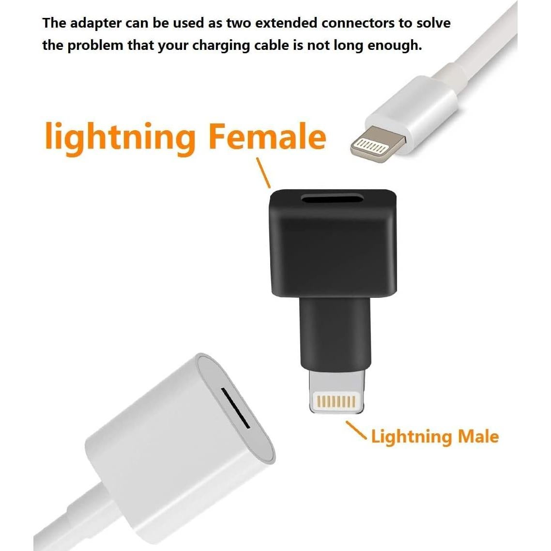 Adaptador Extensor Lightning DESOFICON 2Pack Macho a Hembra